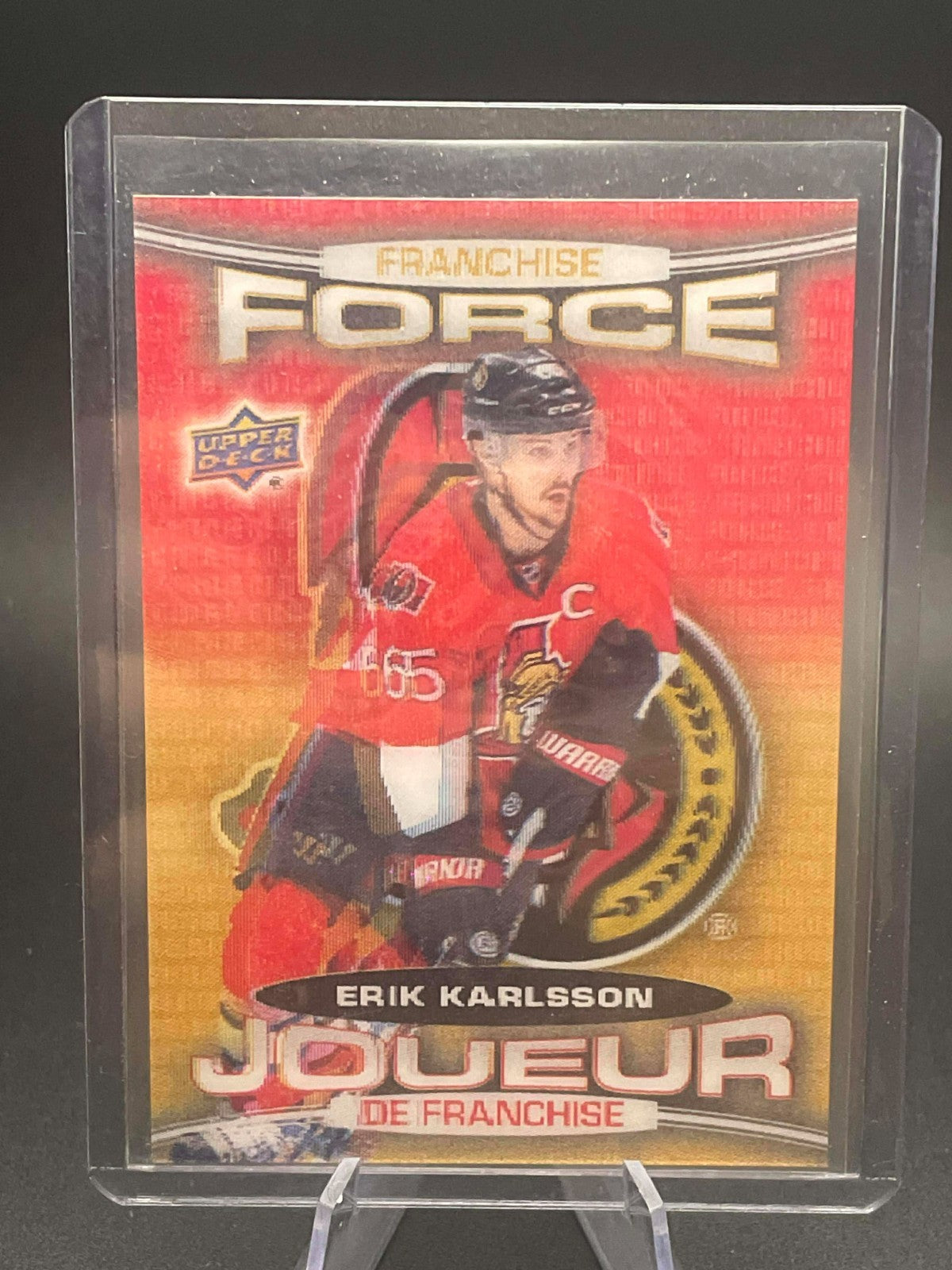2016/17 UD TIM HORTONS HOCKEY CARD FRANCHISE FORCE FF7 ERIK KARLSSON FF-7