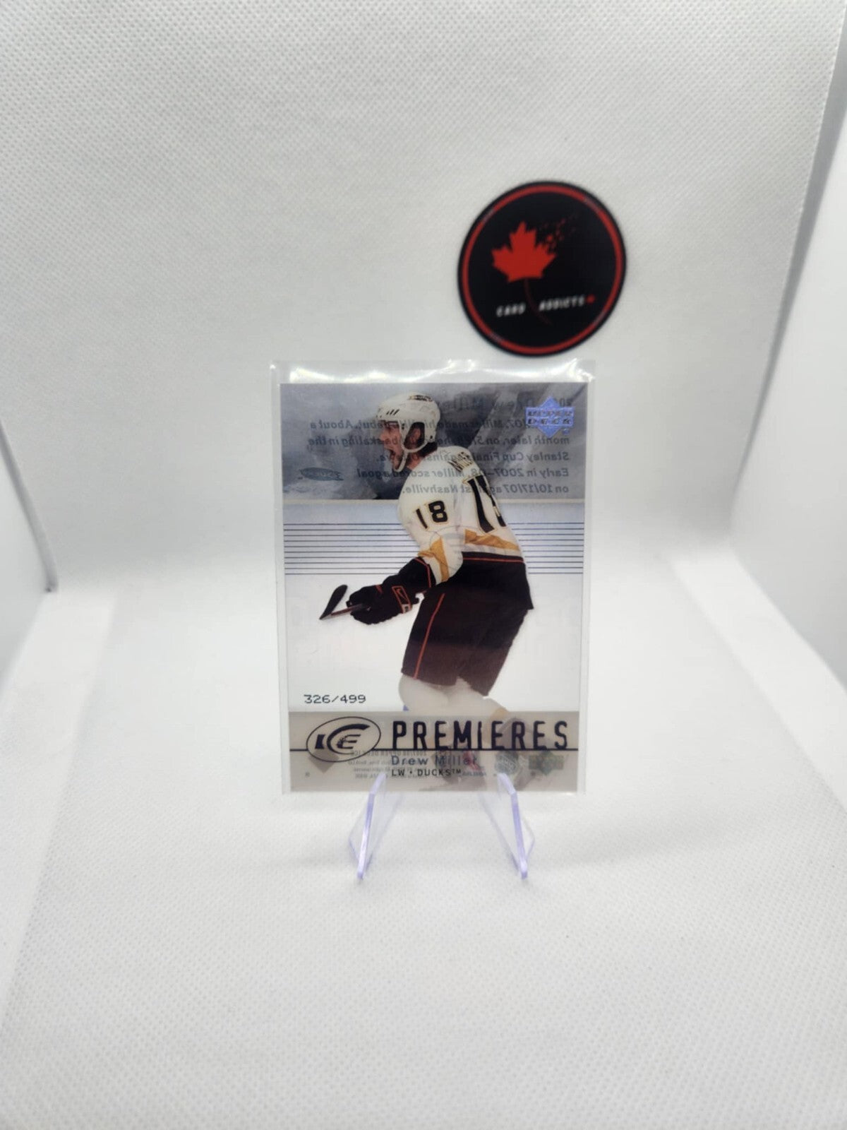 Drew Miller 2007-08 Upper Deck Ice Premieres Rookies RC /499 #204