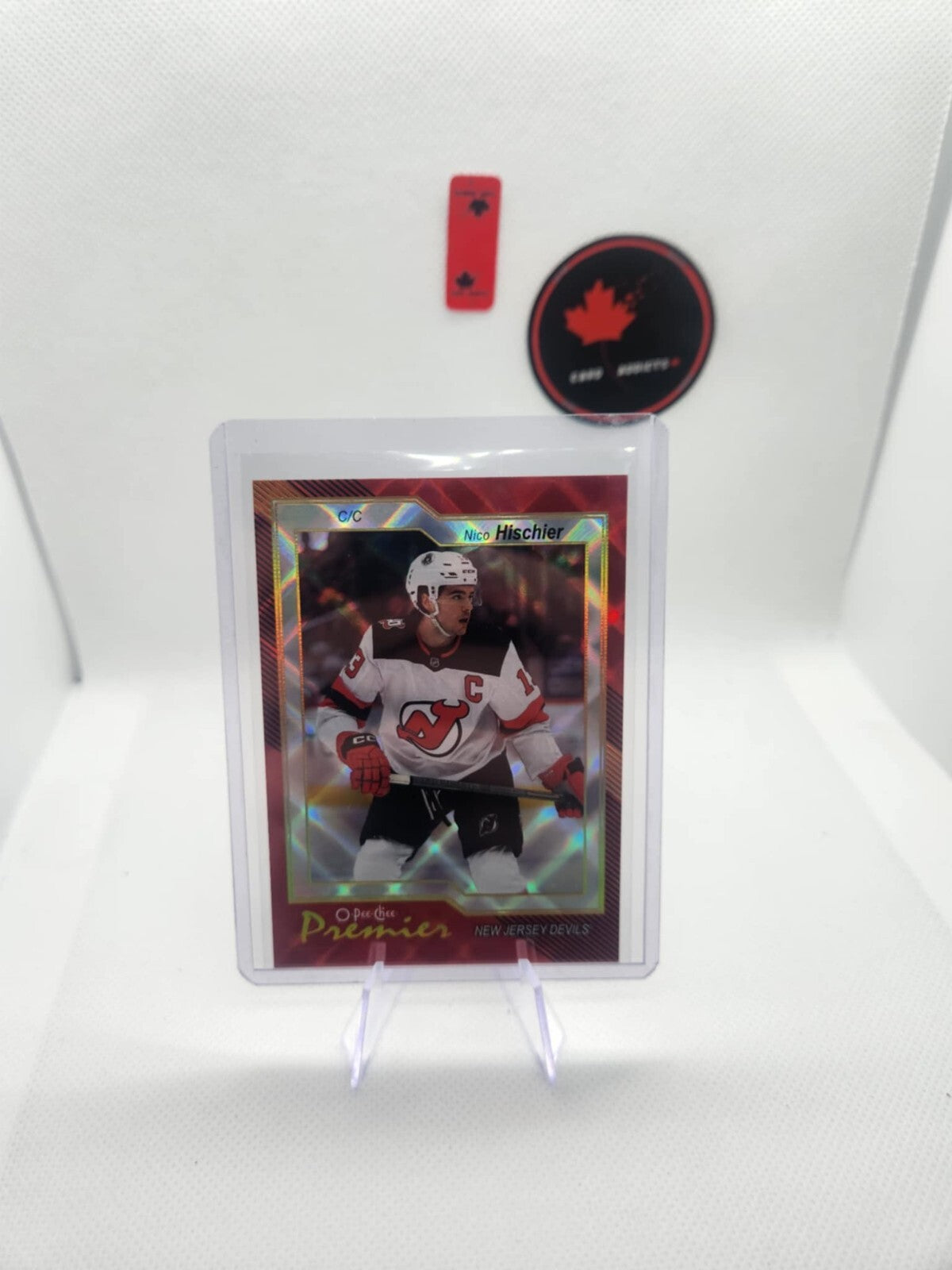 2023-24 O-PEE-CHEE Premier Pattern Foil /75 Nico Hischier Devils Devil 23-24