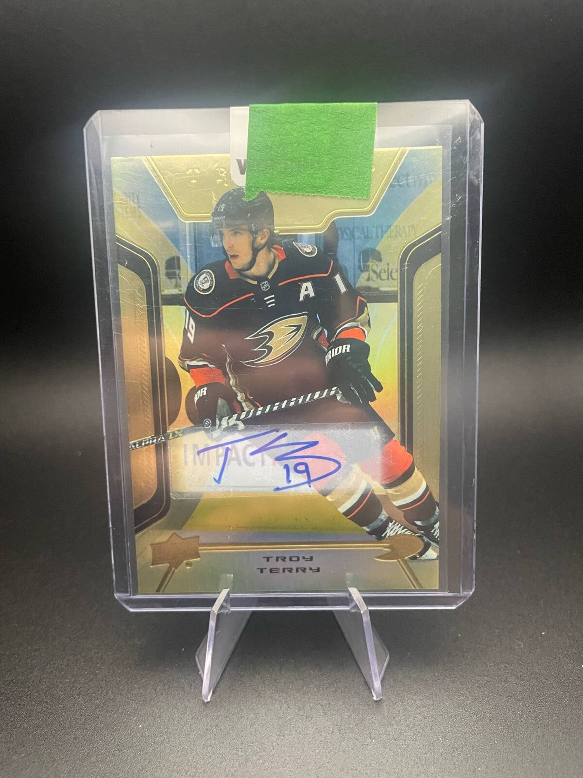 2023-24 Upper Deck Trilogy Auto Gold Troy Terry #19 Anaheim Ducks