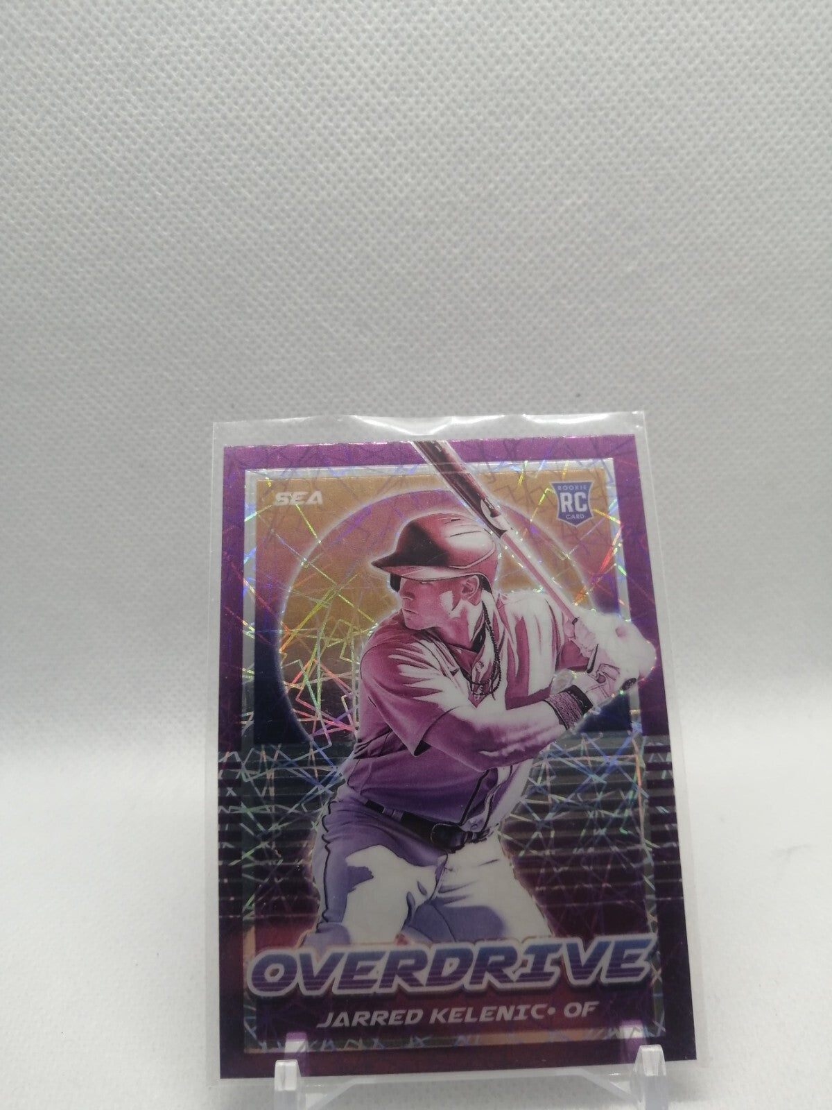 2021 CHRONICLES OVERDRIVE PURPLE VELOCITY PRIZM #7 JARRED KELENIC RC MARINERS