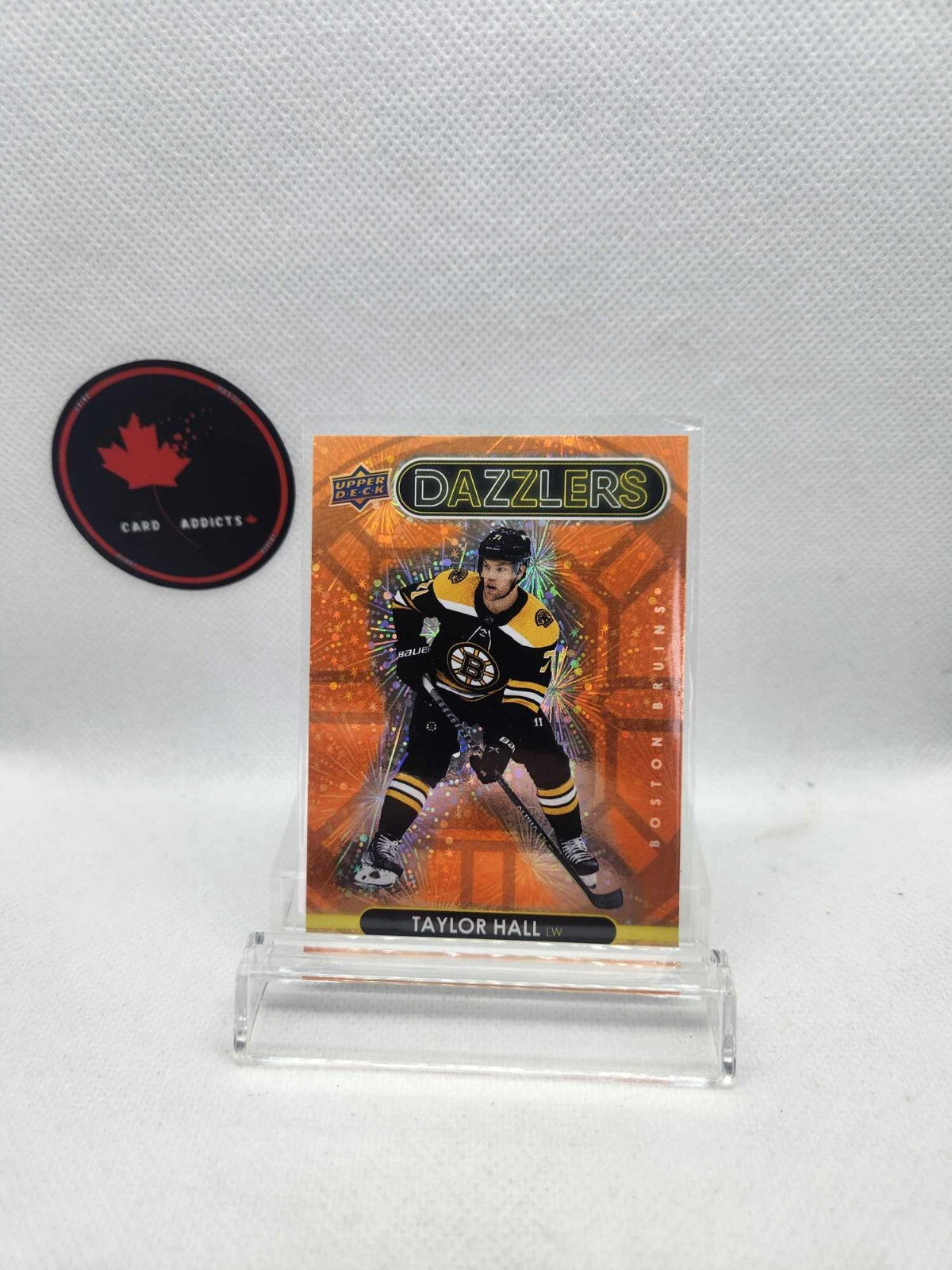 2021-22 Upper Deck Series 2 Dazzlers Orange Taylor Hall #DZ-54 Boston Bruins