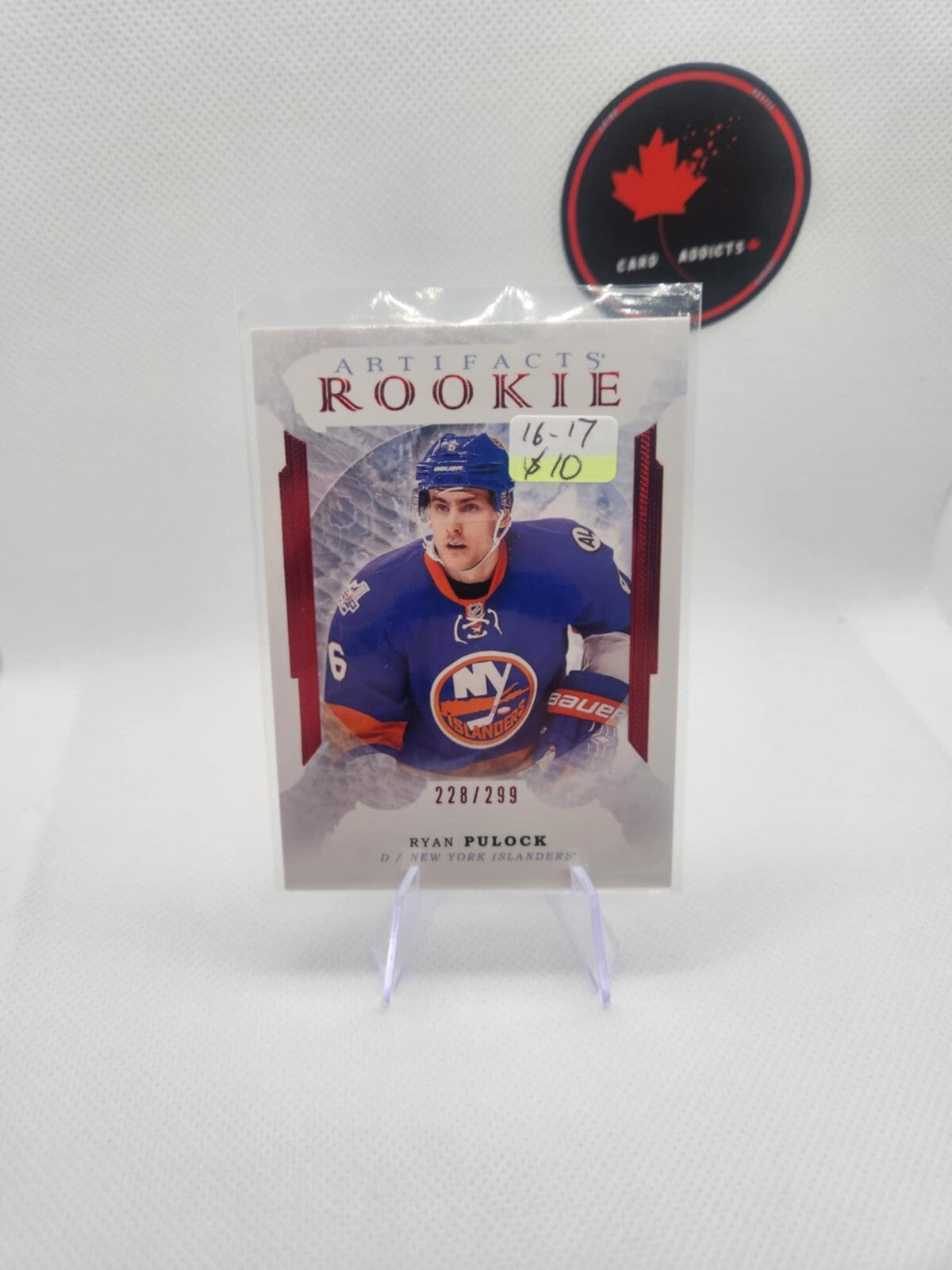 2016-17 Upper Deck Artifacts RUBY Ryan Pulock Rookie /299 New York Islanders