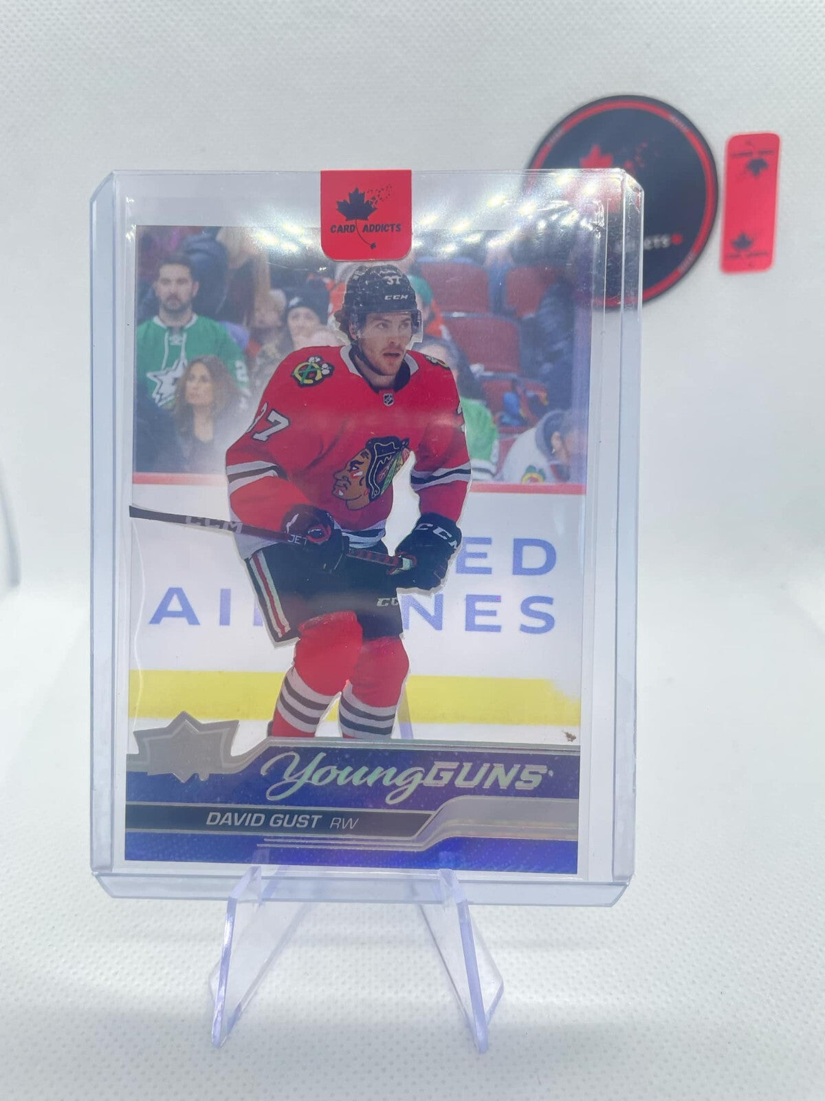 2023-24 Upper Deck Young Guns Acetate #218 David Gust BLACKHWAKS