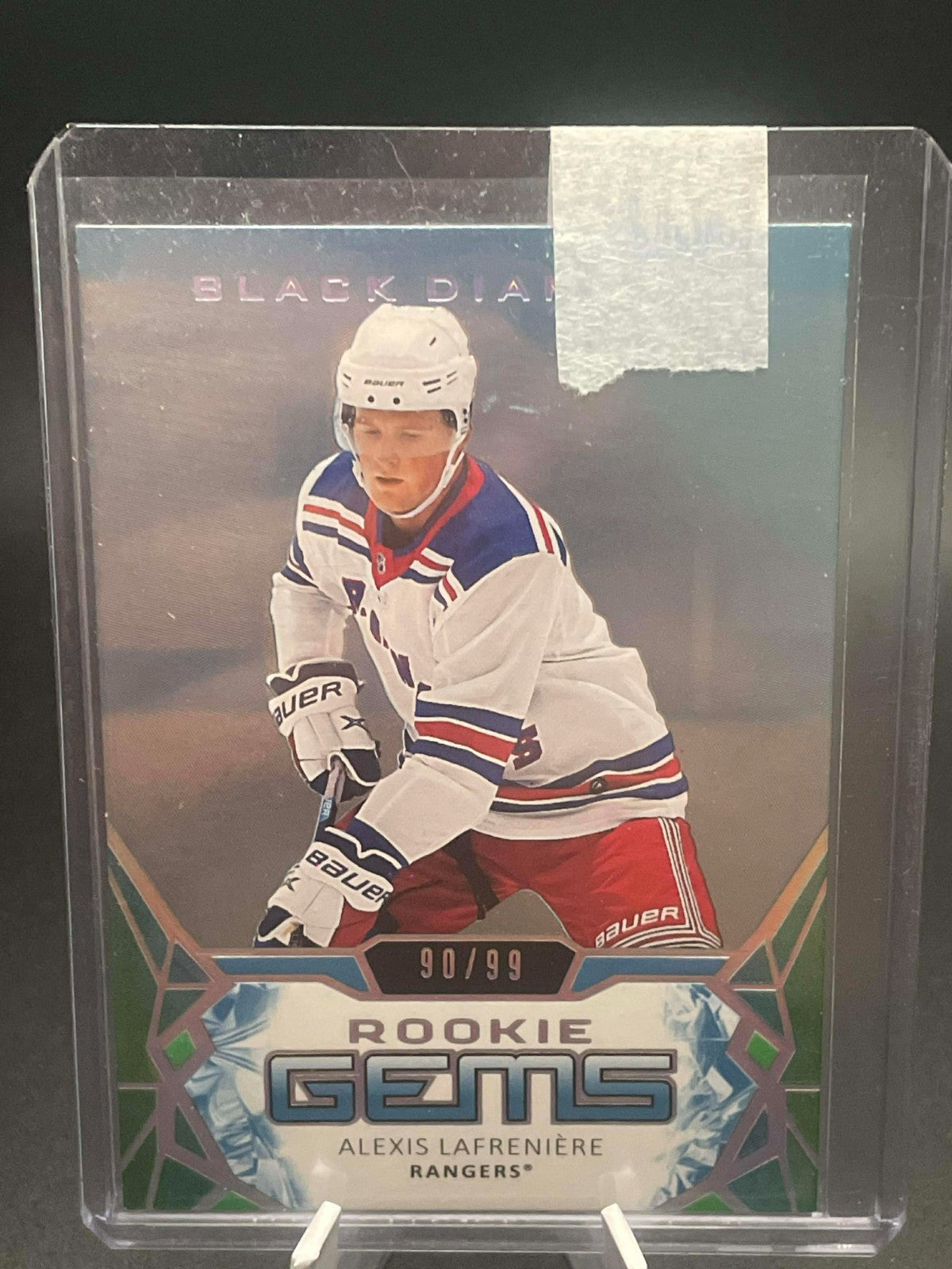 Alexis Lafreniere RC 2020-21 Upper Deck Black Diamond Rookie Gems Spectrum /99