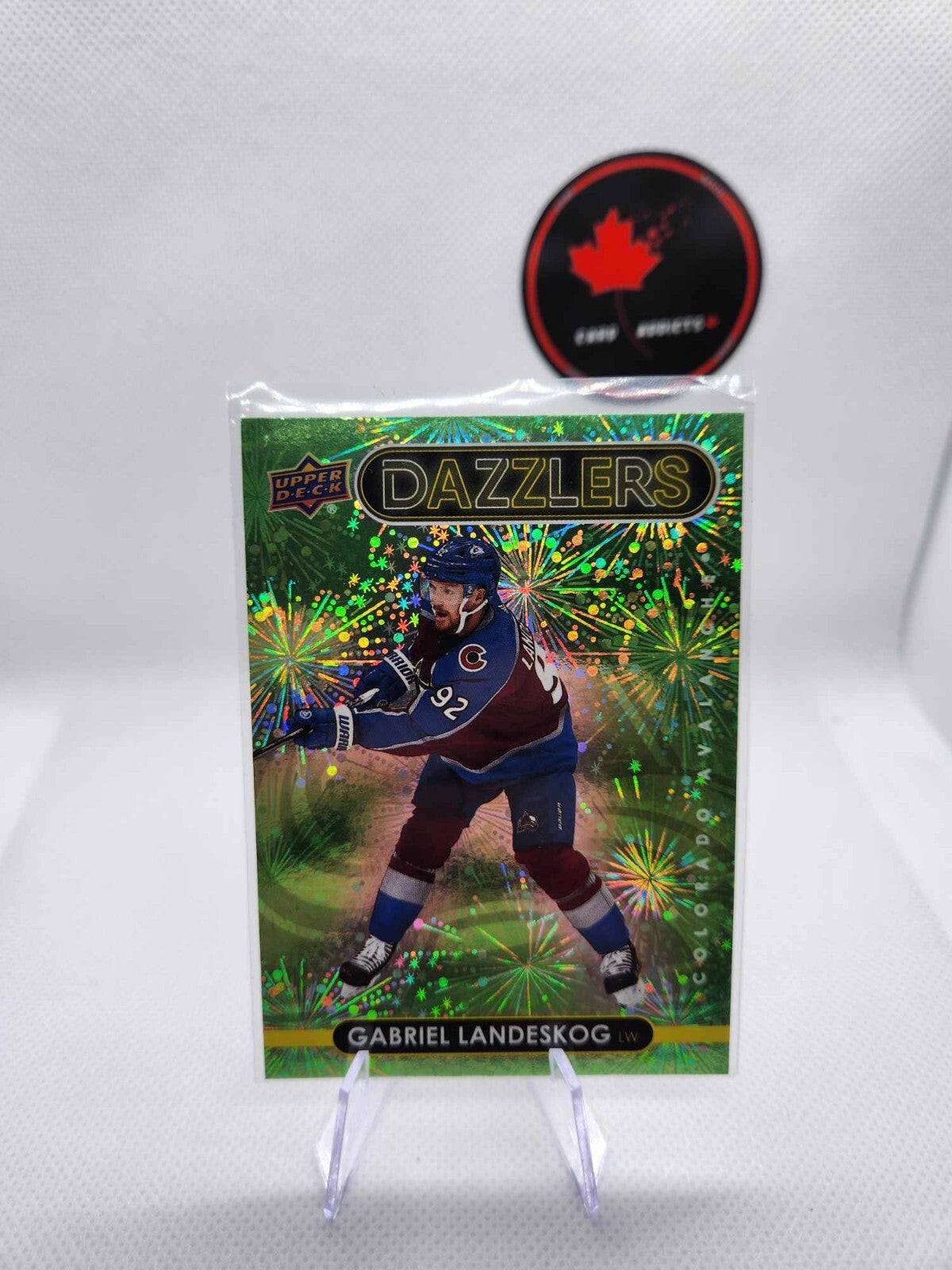 UPPERDECK 2021-22 GABRIEL LANDESKOG GREEN DAZZLERS HOCKEY CARD DZ-62