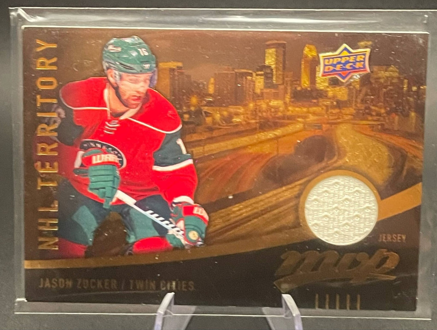 2016-17 Upper Deck MVP Jason Zucker #TM-JZ Wild NHL Territory Jersey