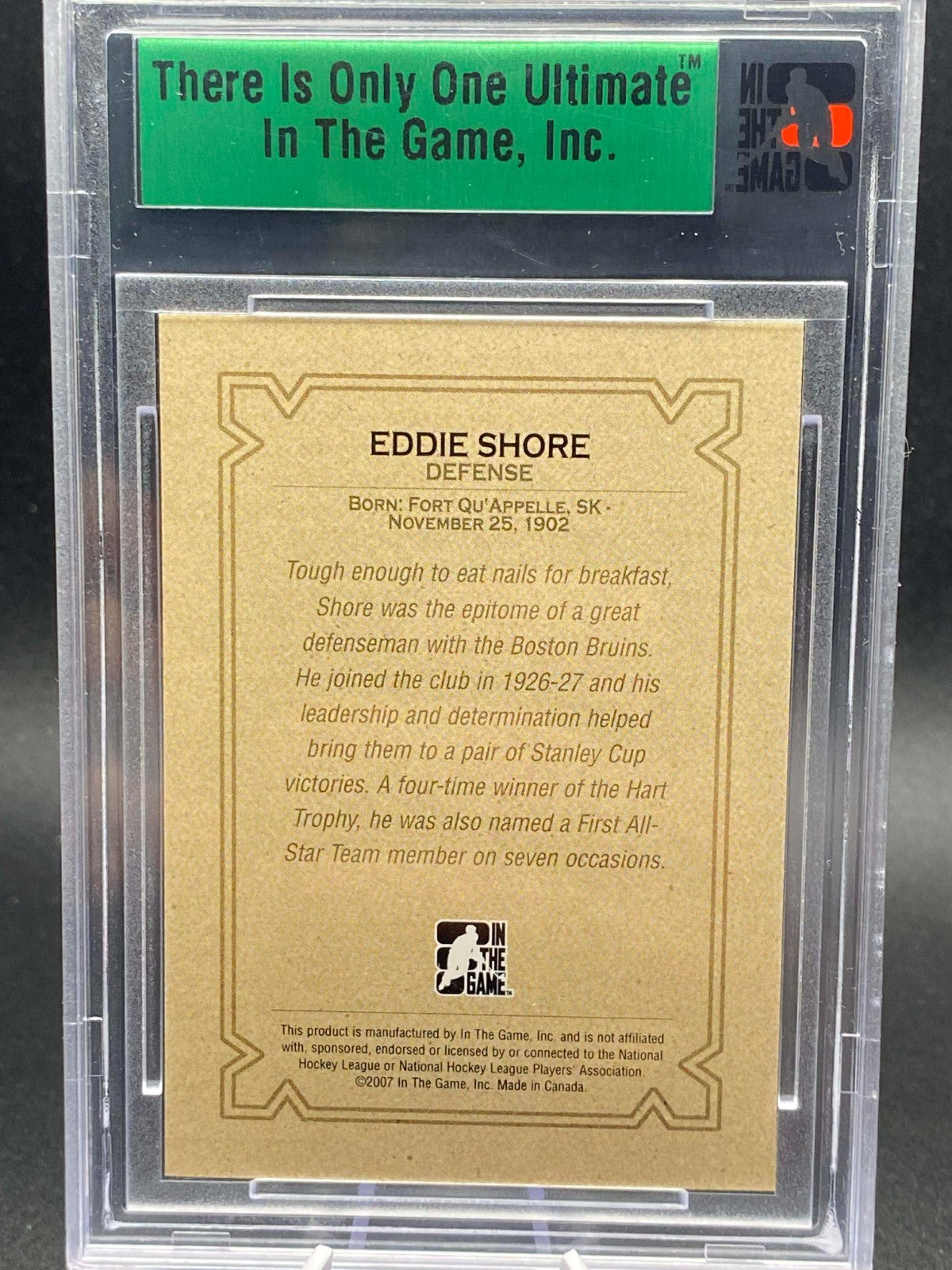 2006 IN THE GAME ULTIMATE MEMORABILIA EDDIE SHORE BASE CARD /90