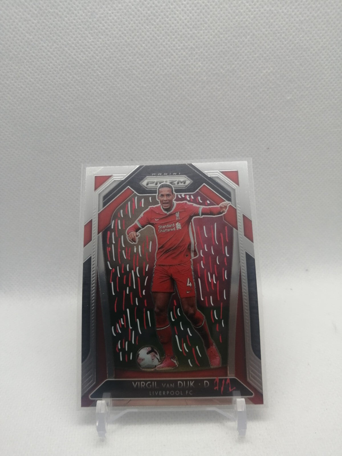 Virgil van Djik Panini Prizm 2021 #243 Liverpool Art Attack Custom 1/1