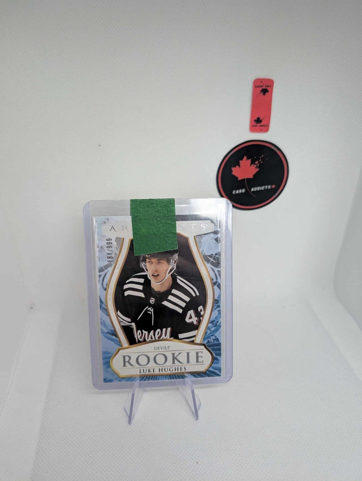 2023-24 UD Artifacts Rookie Luke Hughes /999 #192 New Jersey Devils
