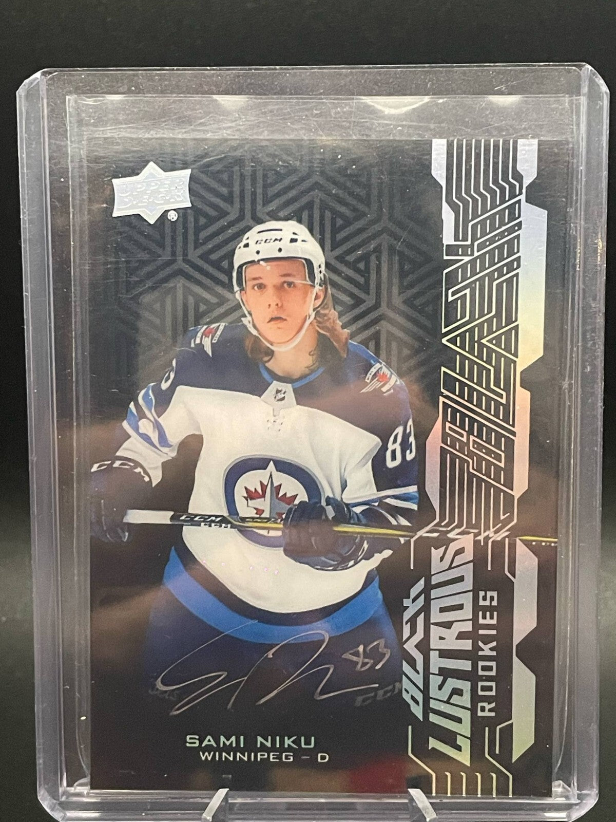 2018-19 UPPER DECK UD BLACK SAMI NIKU LR-SN LUSTROUS ROOKIE AUTO RC AUTOGRAPH