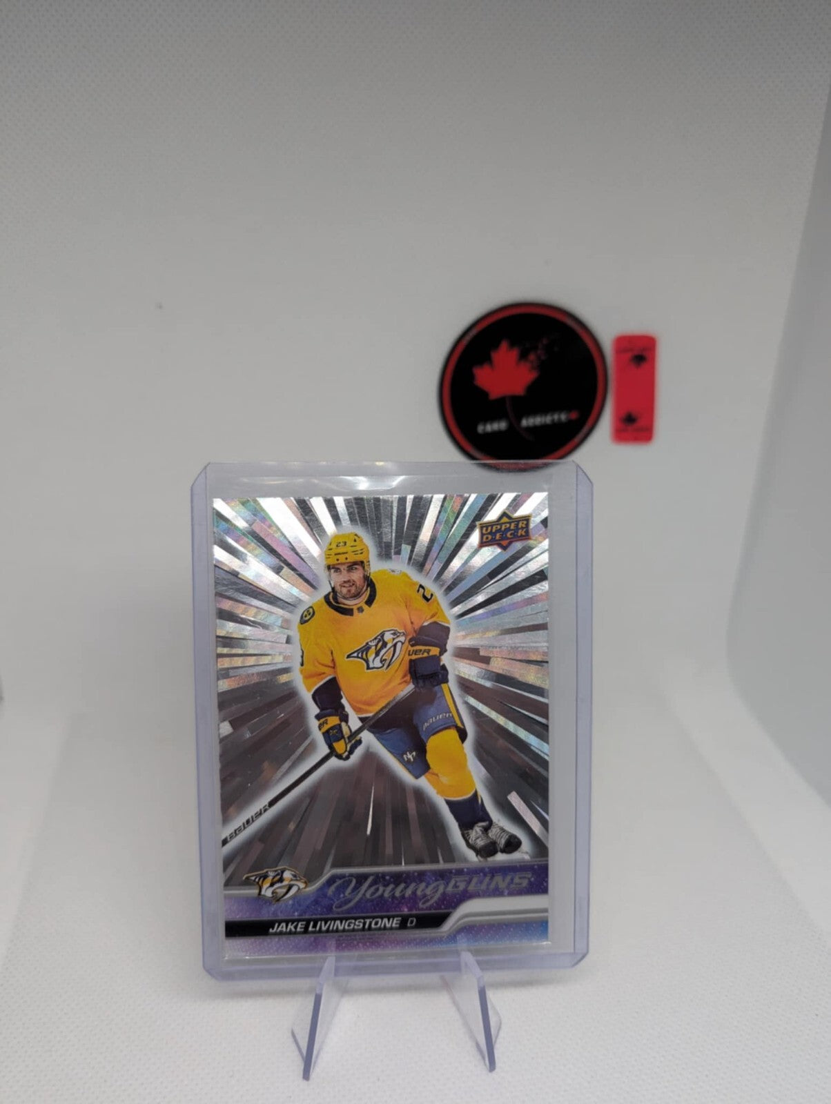 2024-25 Upper Deck Silver Outburst Young Guns Rookie Card Jake Livingstone #245