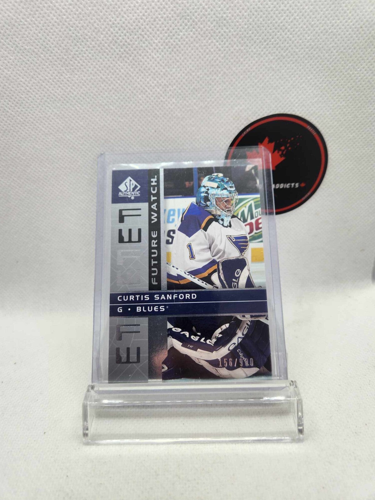 2002-03 SP Authentic Future Watch #158 Curtis Sanford RC /900 - St. Louis Blues