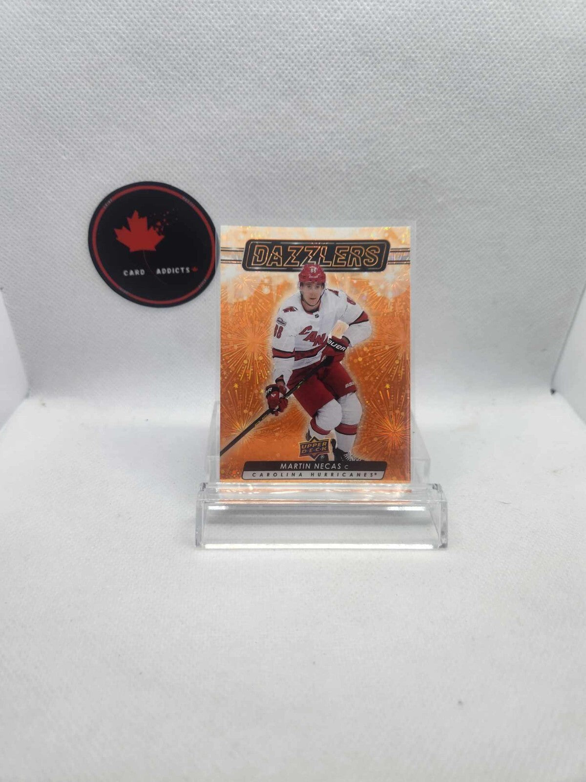 2023-24 Upper Deck Series 1 Orange Dazzlers Martin Necas #DZ-44