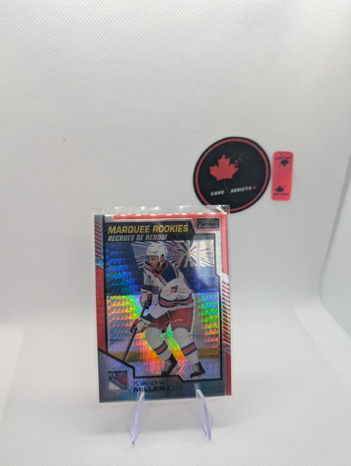 2020-21 O-Pee-Chee Platinum K'andre Miller Rookie #195 Red Prism /199 Rangers