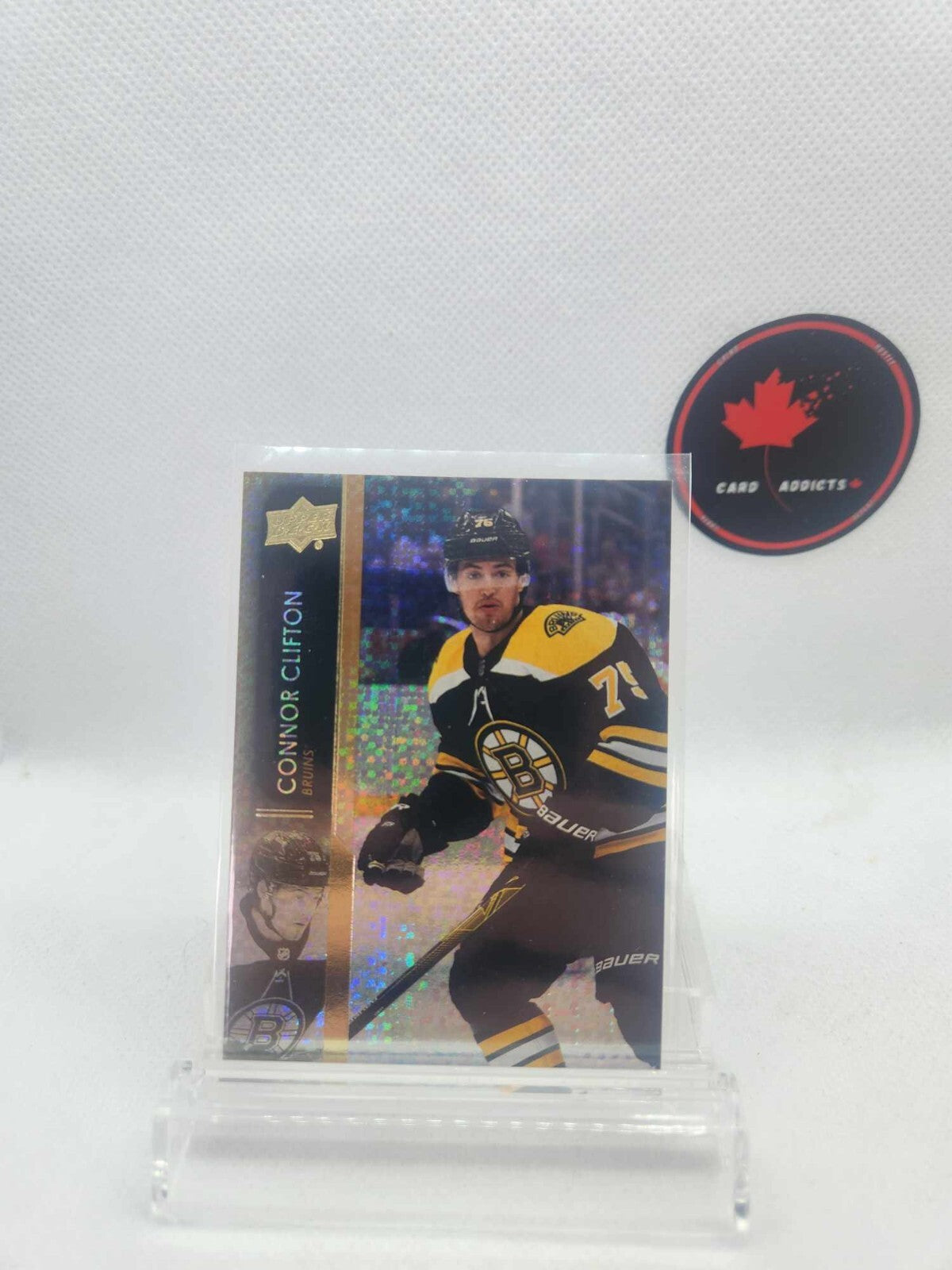 2021-22 Upper Deck Series 2 Speckled Rainbow Foil Connor Clifton #264
