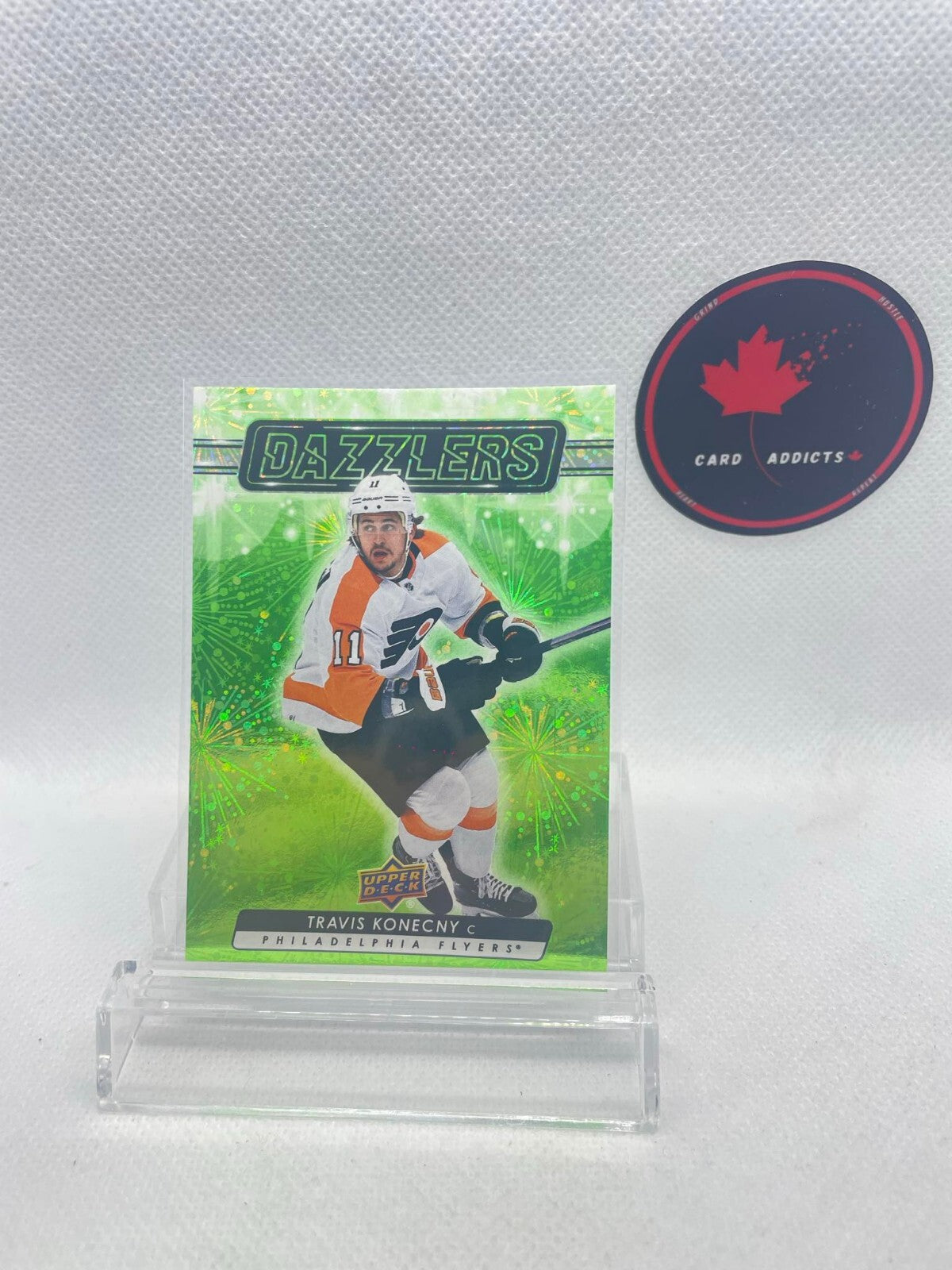 2023-24 UPPER DECK GREEN DAZZLERS TRAVIS KONECNY