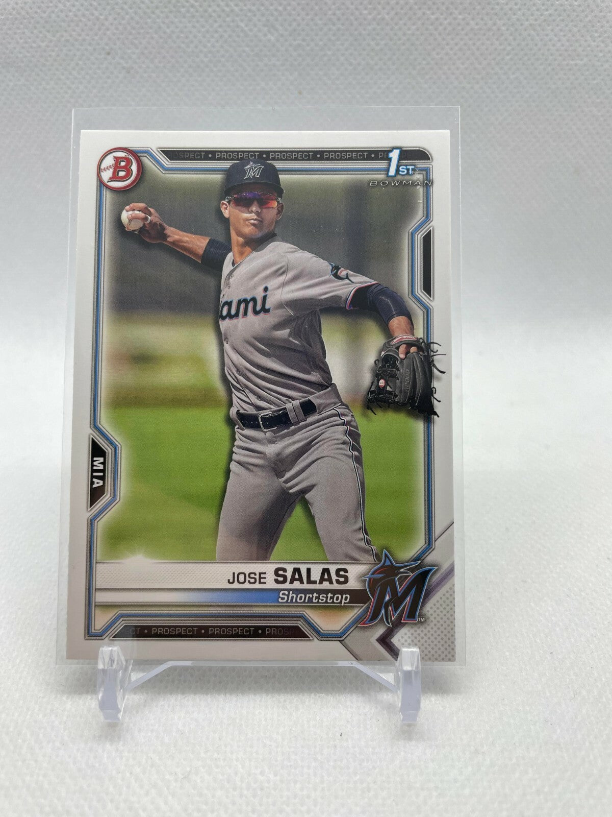 Jose Salas 2021 Bowman 1st BP-110 Prospect Rookie Card MARLINS