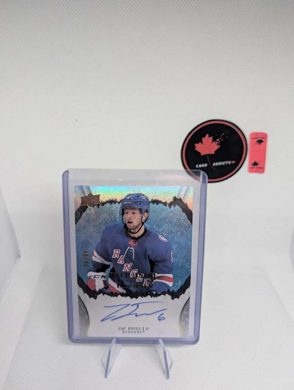 2021-22 Upper Deck Exquisite Rookies Collection Zac Jones Auto /99