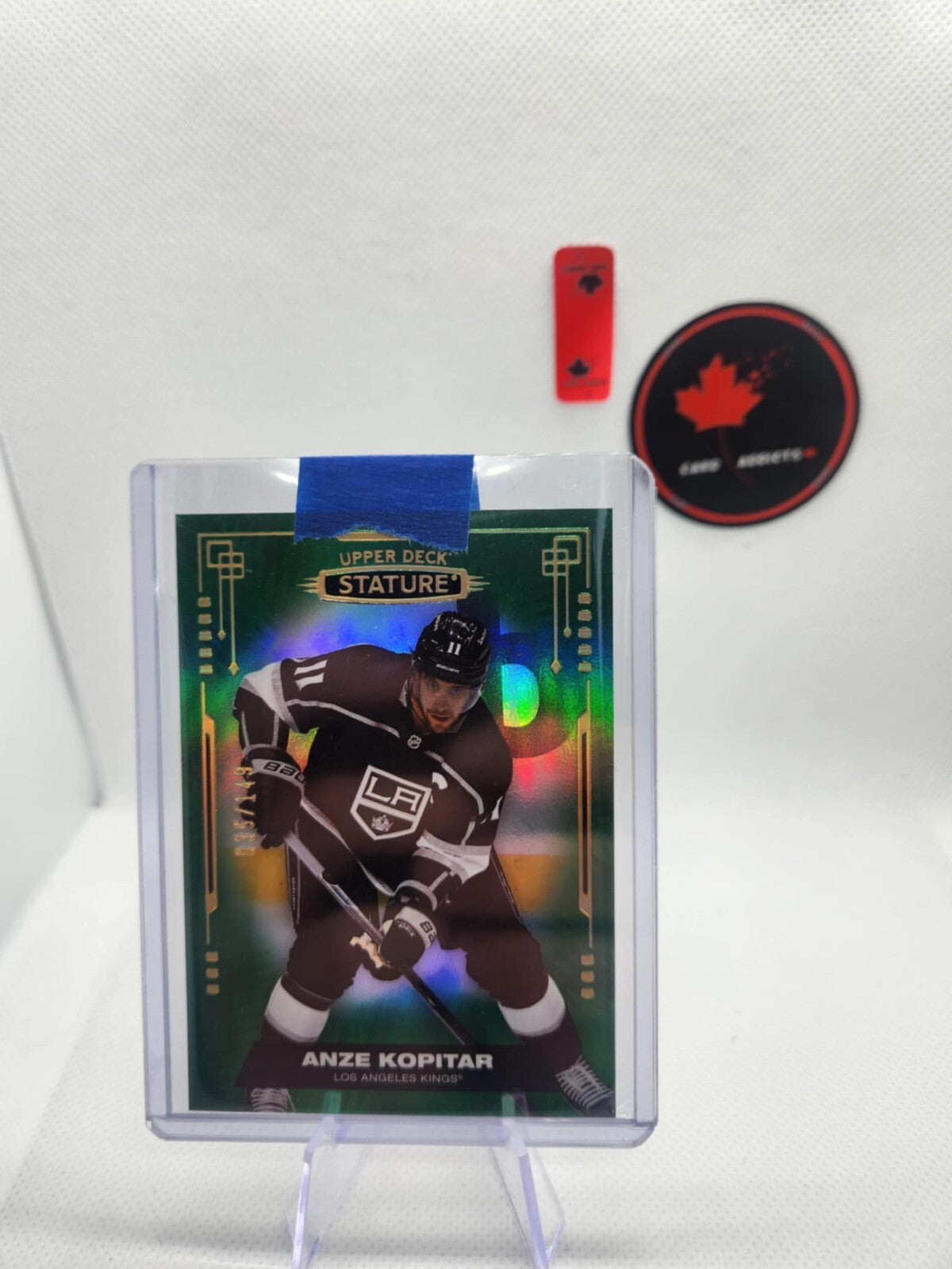 ANZE KOPITAR 2021-22 Upper Deck Stature GREEN ~ Los Angeles Kings ~ #'d /149