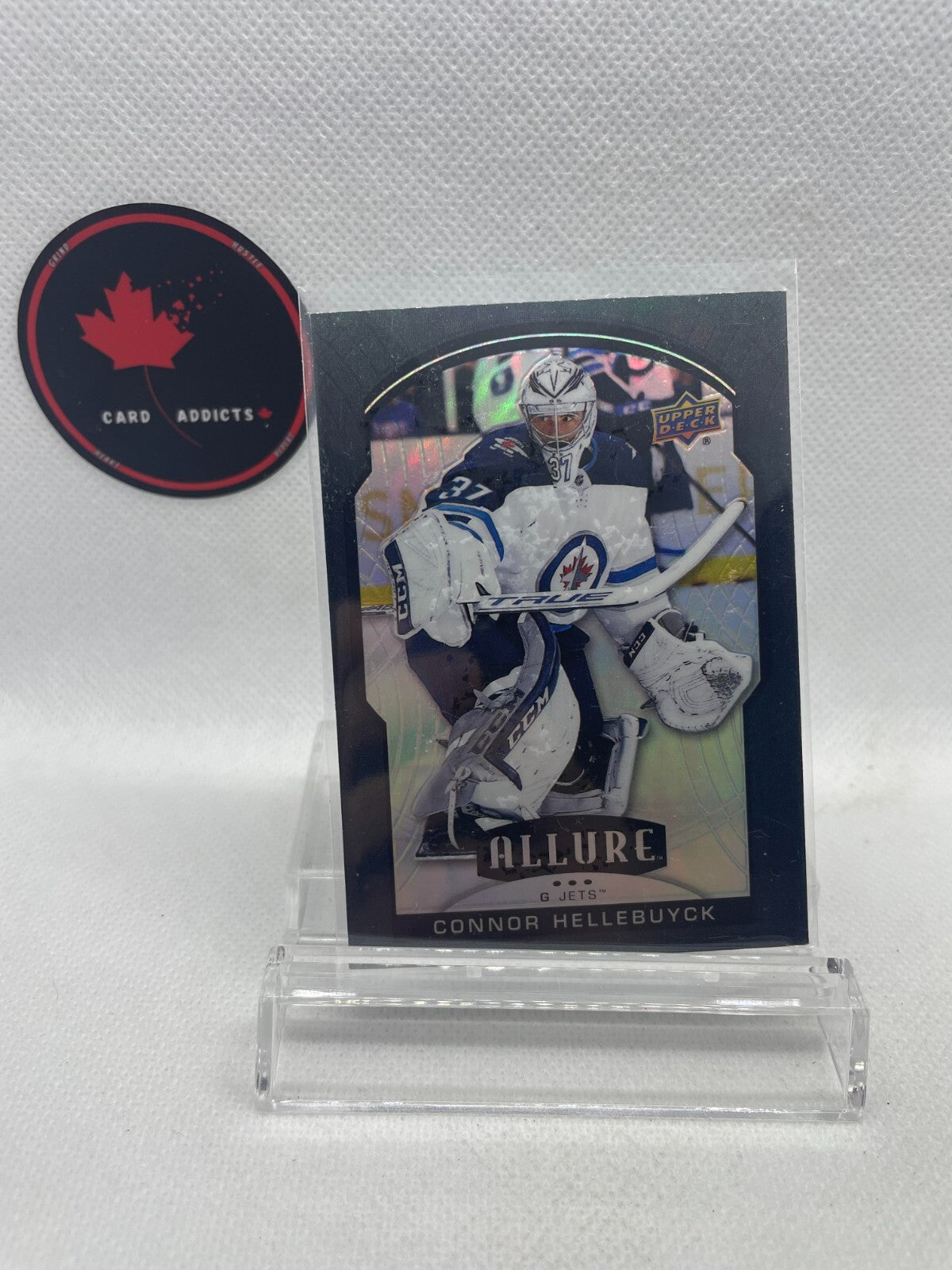 2020-21 UPPER DECK ALLURE CONNOR HELLEBUYCK BLACK RAINBOW WINNIPEG JETS #36