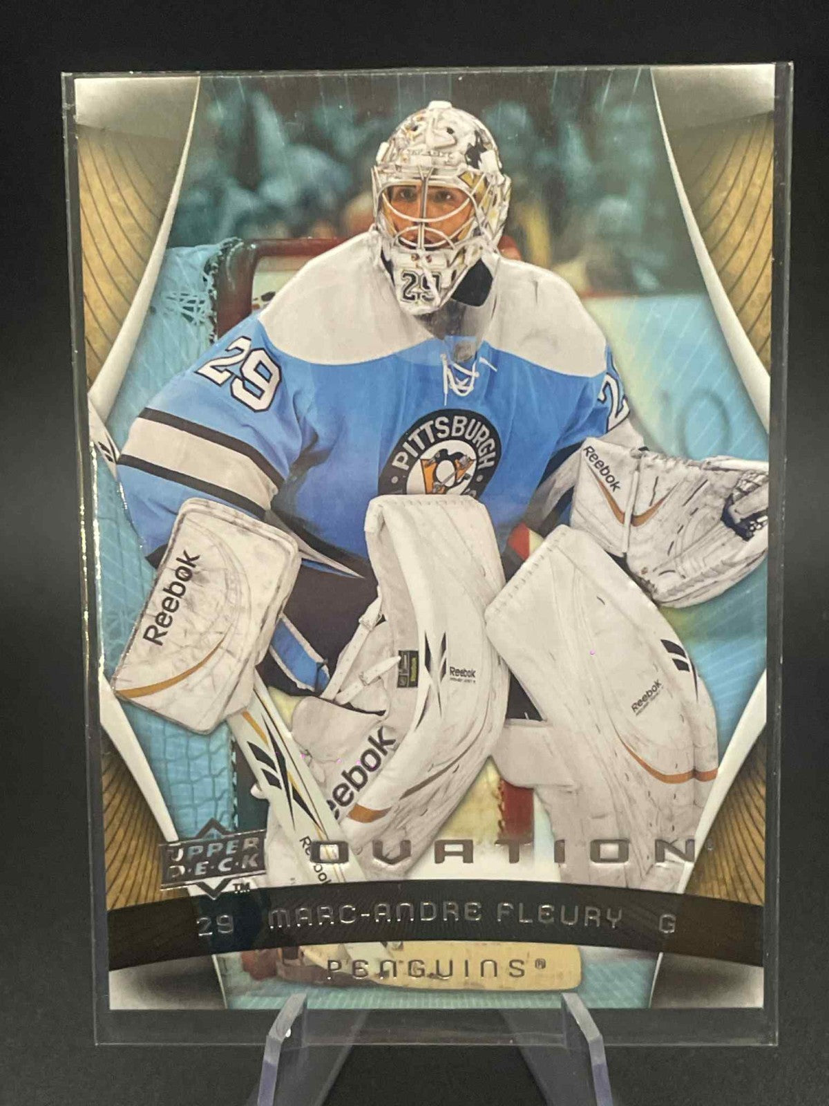 2009-10 UD Ovation #116, MARC-ANDRE FLEURY REF I