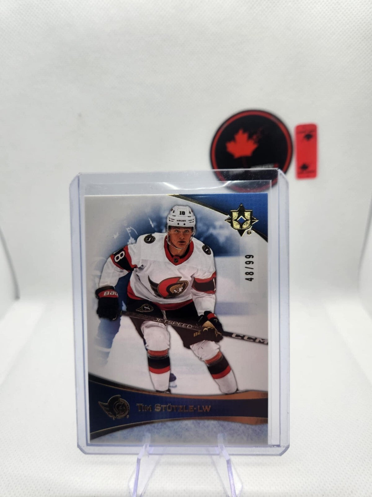 2022-23 Upper Deck Ultimate Collection Blue #42 Tim Stutzle /99