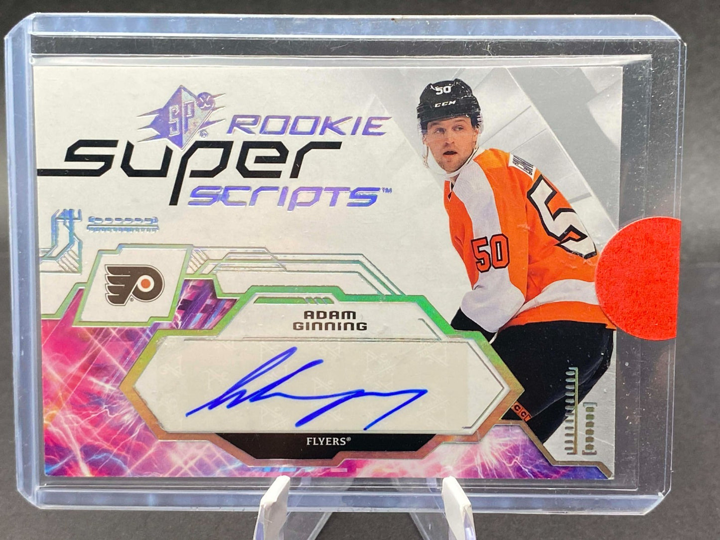 23-24 SPX Rookie Super Scripts Adam Ginning RC Auto Philadelphia Flyers SSR-AG