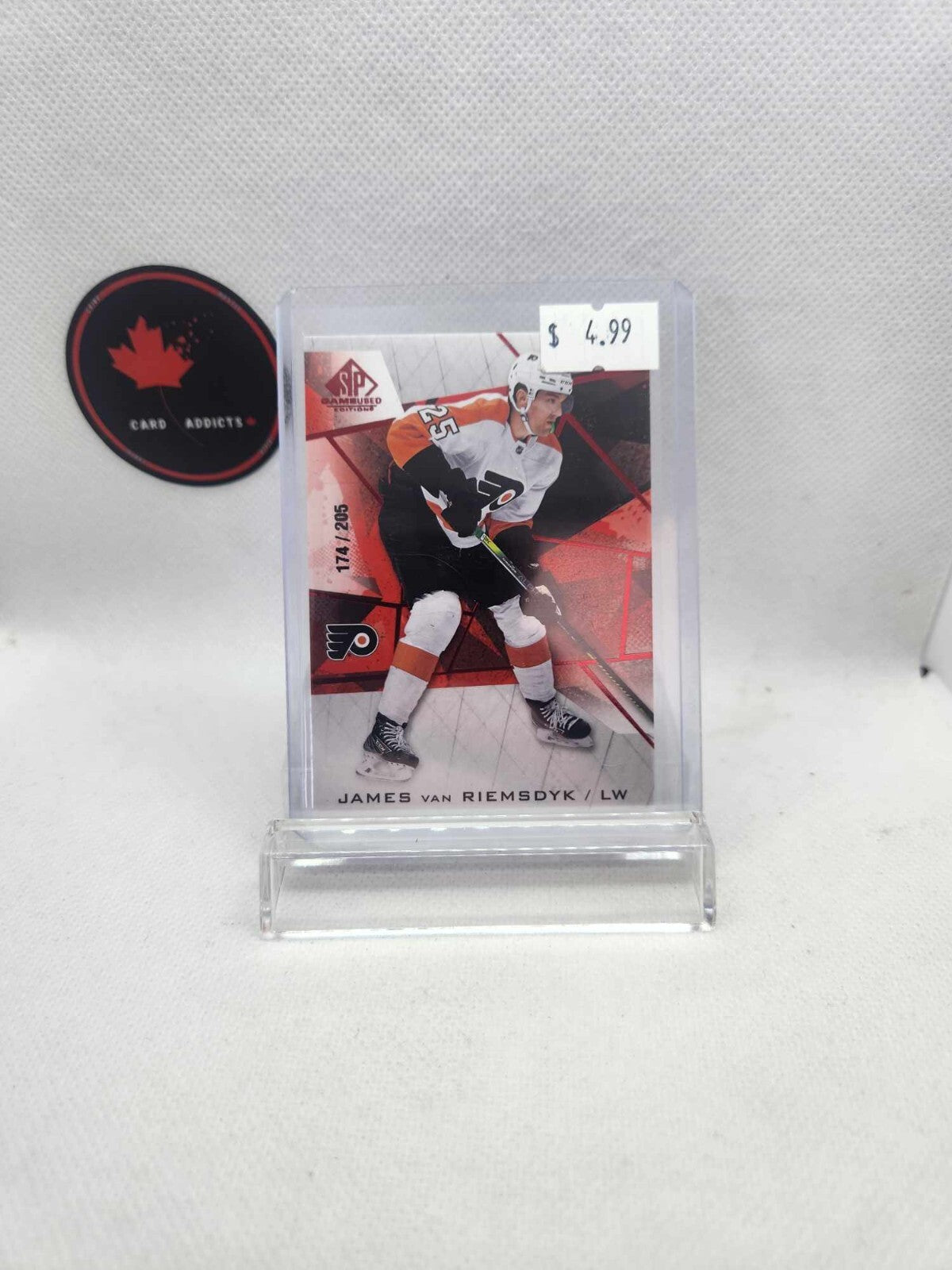 JAMES VAN RIEMSDYK BASE CARD FROM 21/22 SP GAME USED #84 CARD #/205