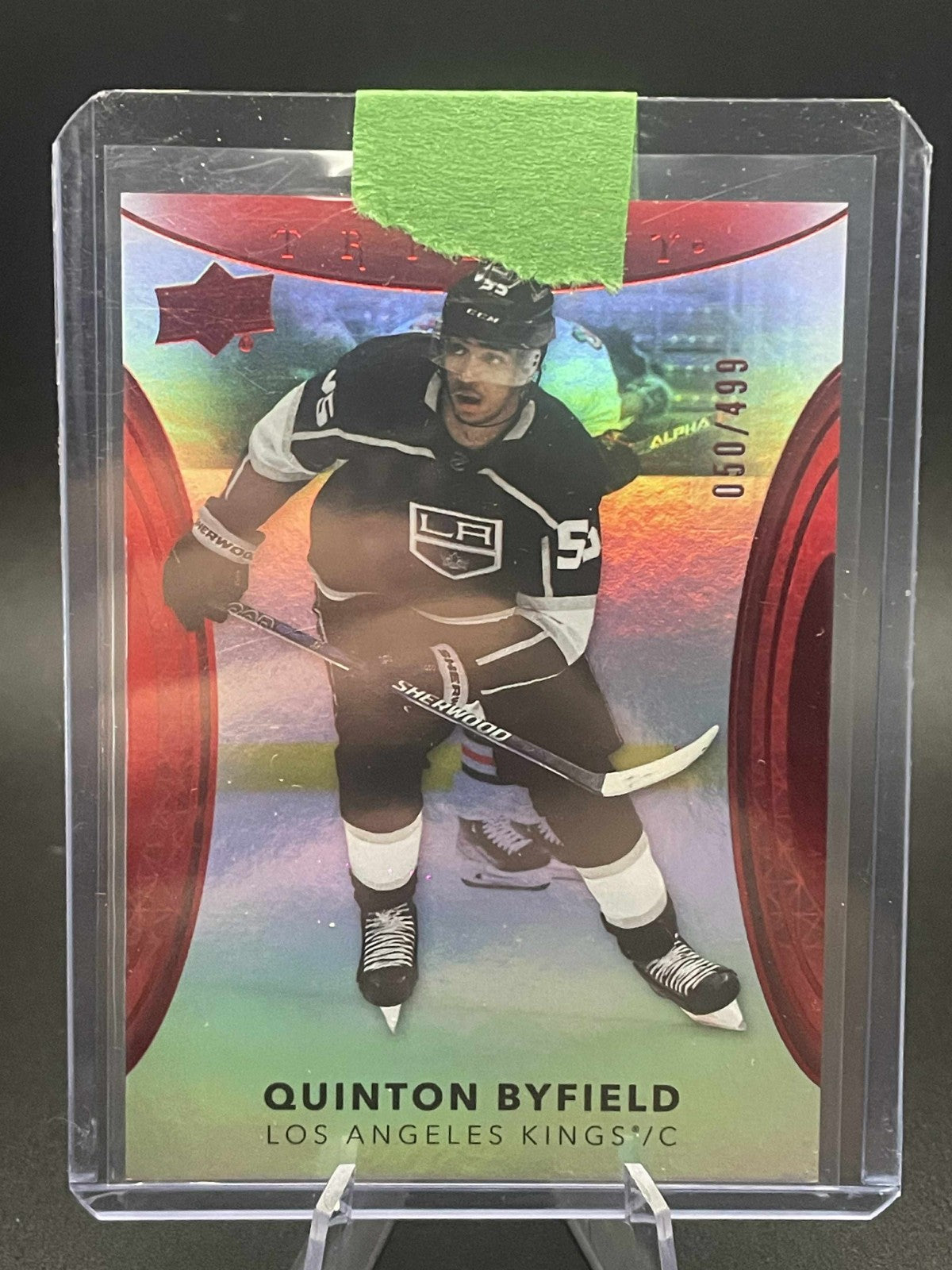 Quinton Byfield 2022-23 UD Trilogy Red /499 #30 Los Angeles Kings
