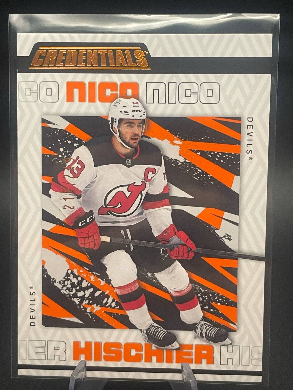 2023-24 Upper Deck Credentials Orange /249 #52 Nico Hischier