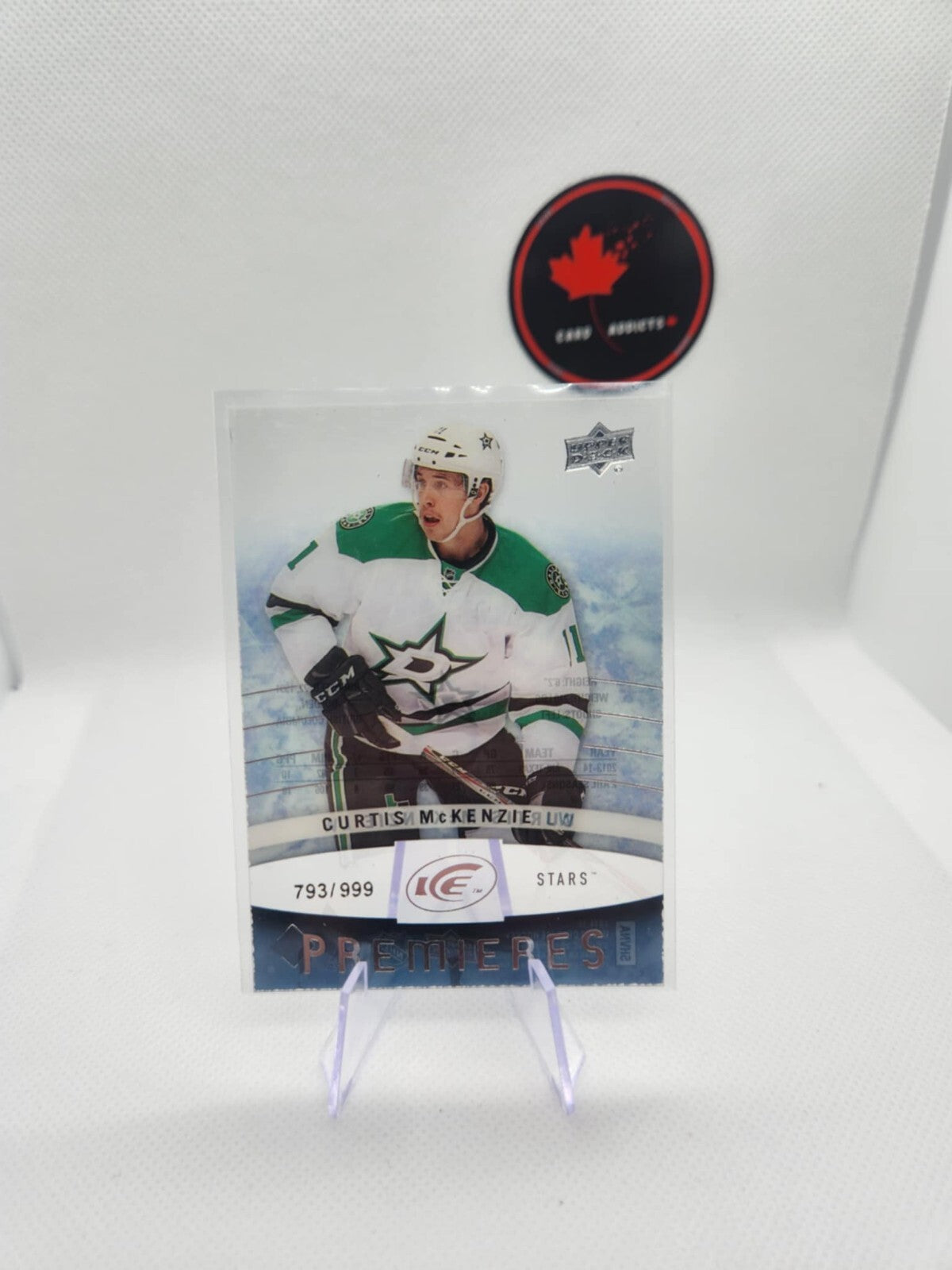 2014-15 UD Ice Premieres Curtis McKenzie Rookie /999 #112 Dallas Stars