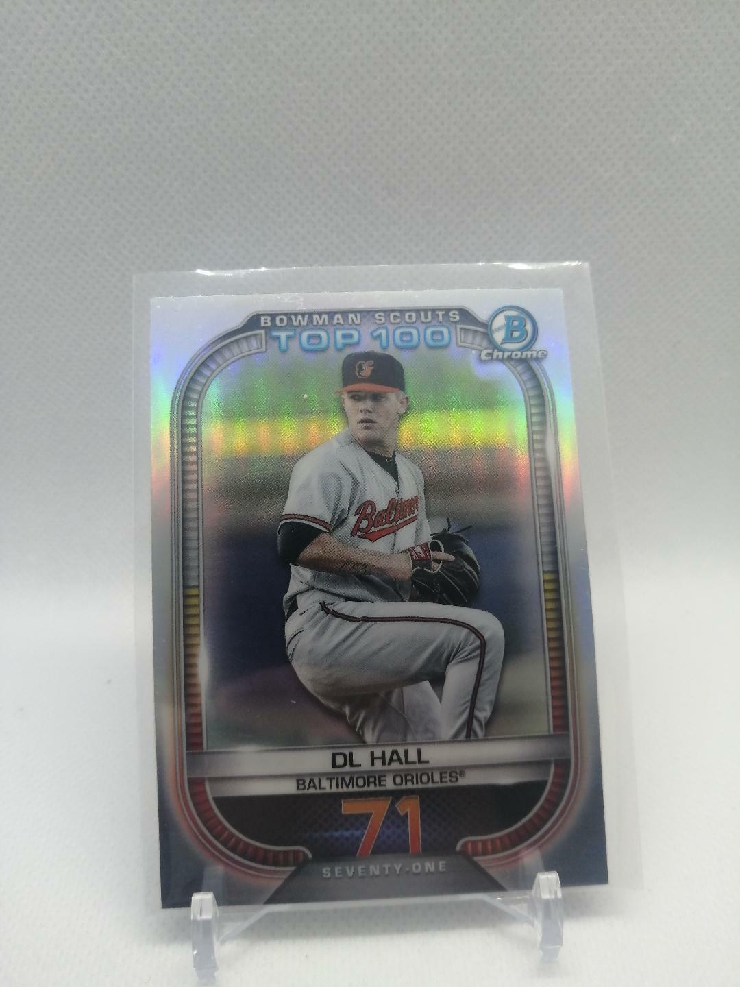 2021 Bowman Scouts Top 100 Chrome Base #BTP-71 DL Hall - Baltimore Orioles