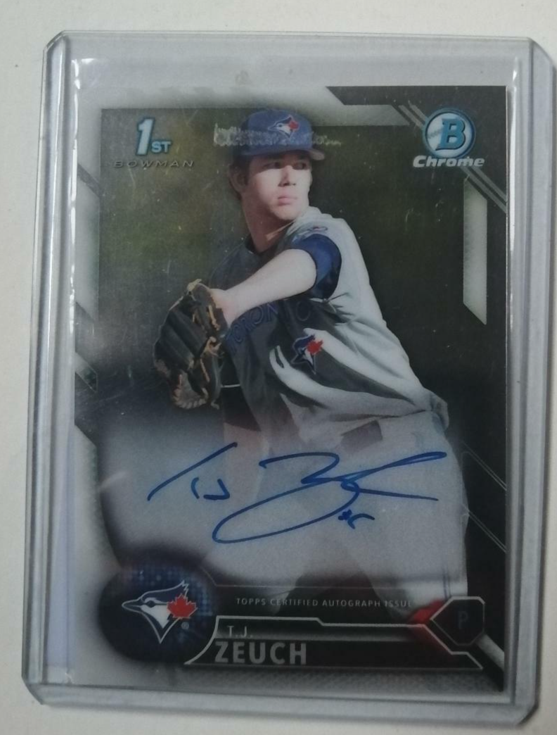 2016 Bowman 1st Chrome TJ Zeuch Toronto Blue Jays 2 Available