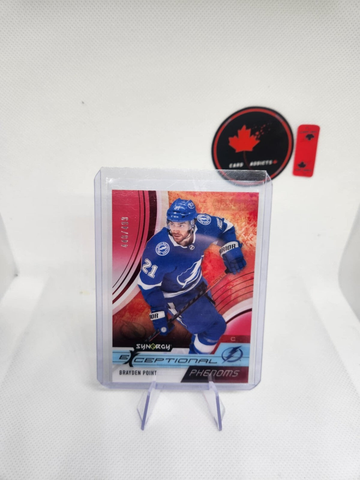 2021-22 UPPER DECK SYNERGY EXCEPTIONAL PHENOMS RED BRAYDEN POINT /499 TAMPA