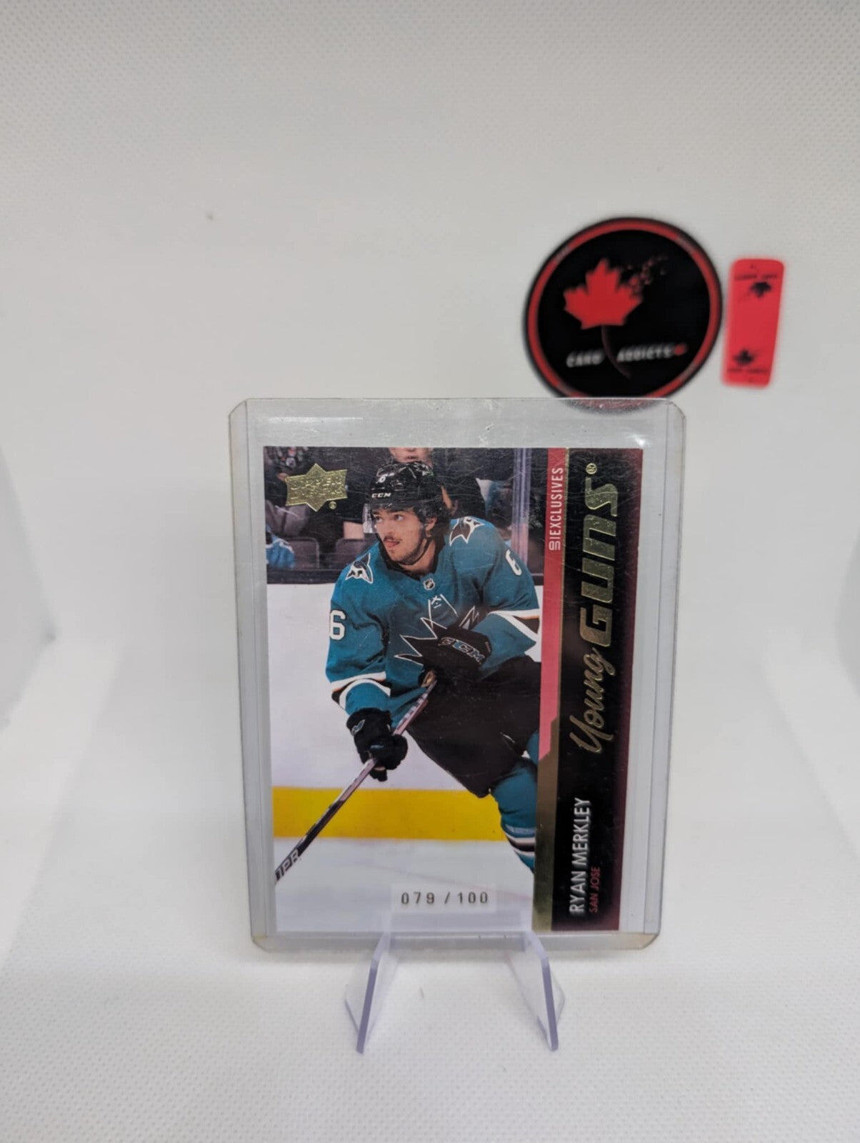 RYAN MERKLEY 21/22 Upper Deck UD Exclusives Young Guns YG #710 Rookie #d /100
