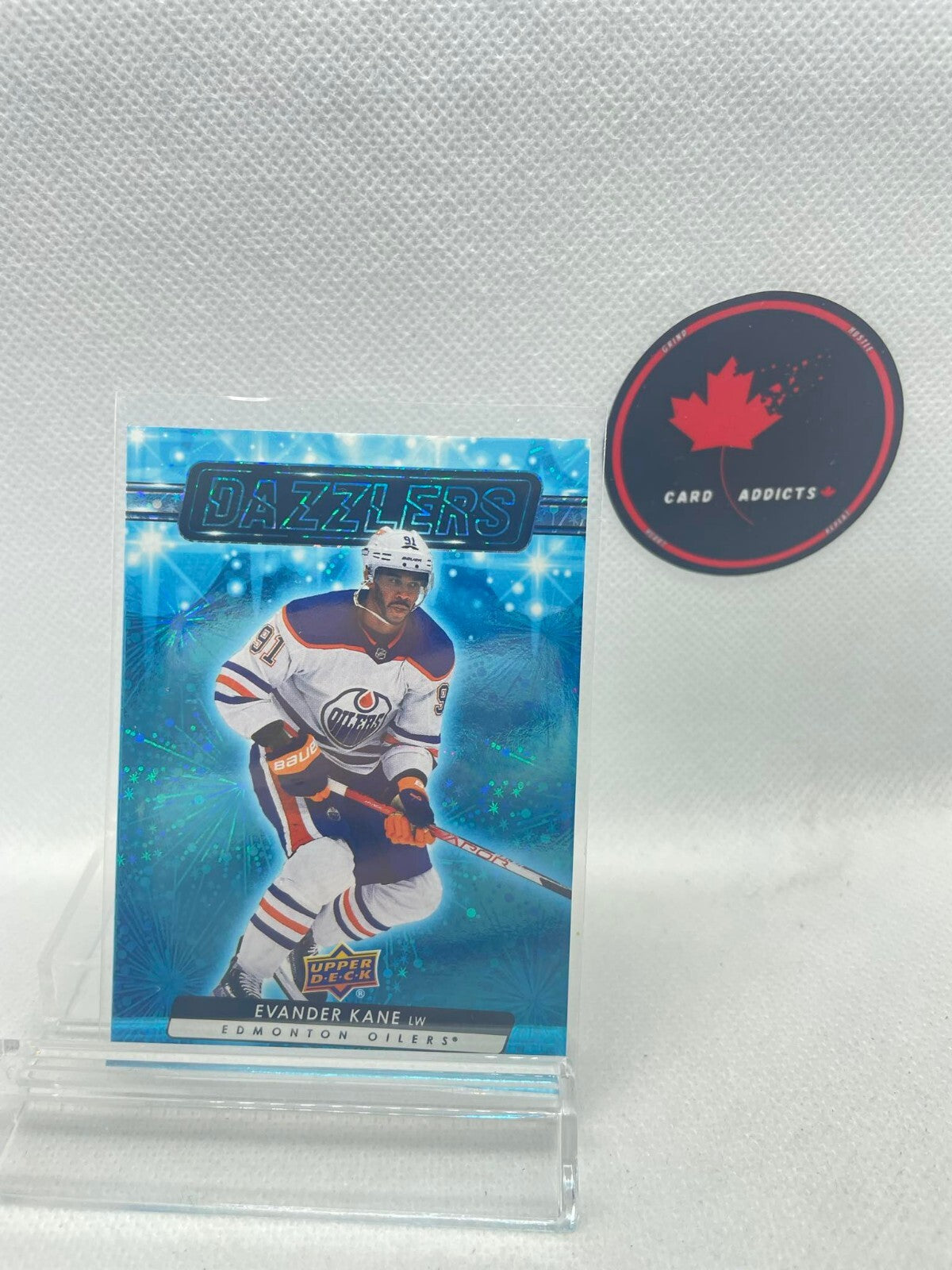2023-24 Upper Deck Series 1 Evander Kane Blue Dazzlers