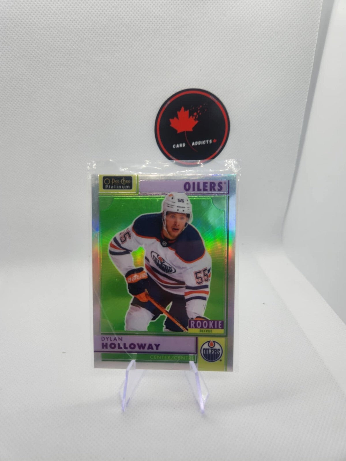 Dylan Holloway 2022-23 O-Pee-Chee Platinum #R-72 Retro Rookie Rainbow Oilers