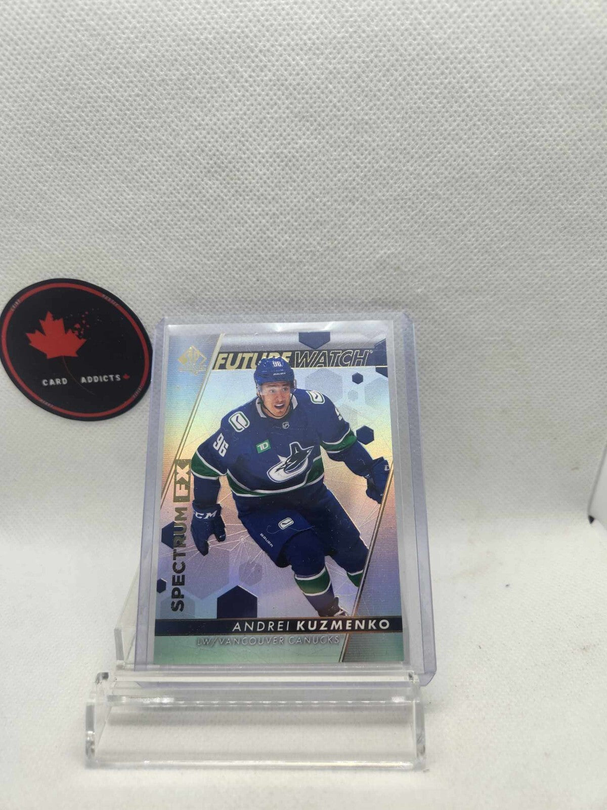 2022-23 SP Authentic Hockey Andrei Kuzmenko Future Watch Spectrum FX