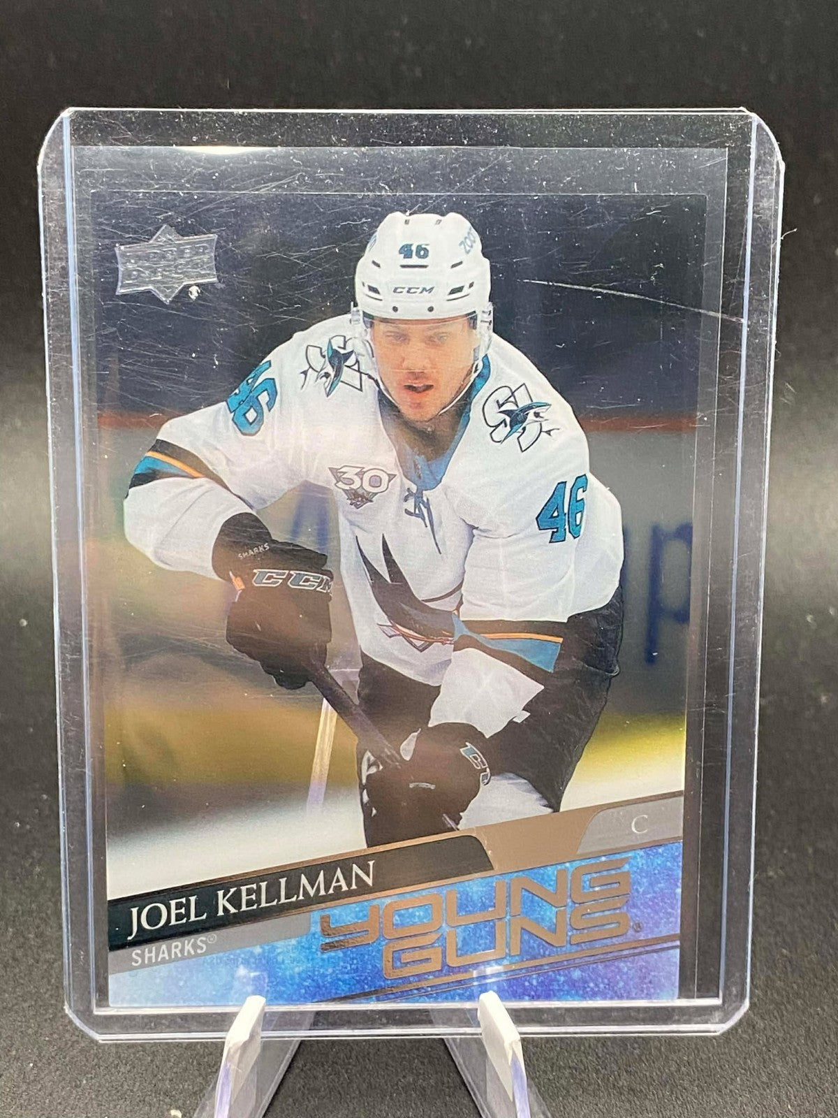 2020-21 Upper Deck Young Guns Clear Cut Joel Kellman #498 San Jose Sharks