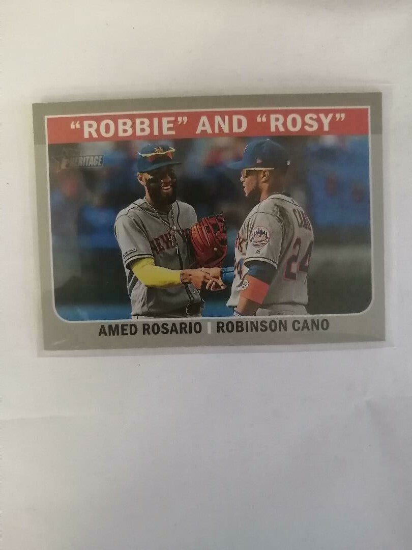 2019 Topps Heritage - COMBO CARD ROBBIE AND ROSY NEW YORK METS #7
