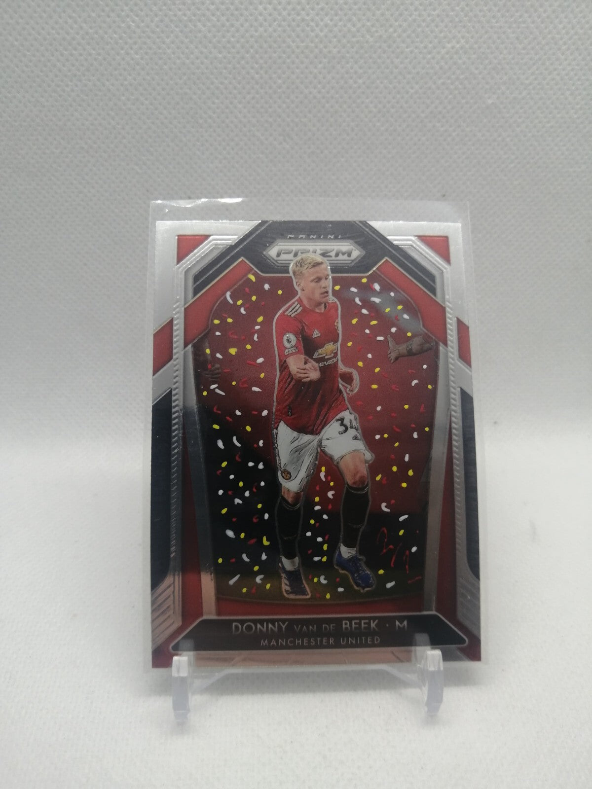 2020-21 Prizm Donny Van De Beek Manchester United #10 Art Attack Custom 1/1