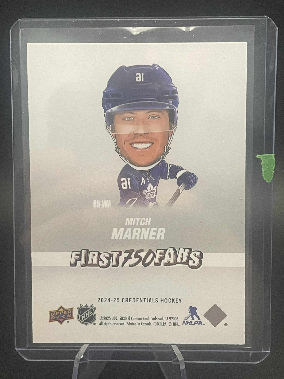 Mitch Marner #BH-MM Credentials First 750 Fans Toronto Maple Leafs 24-25