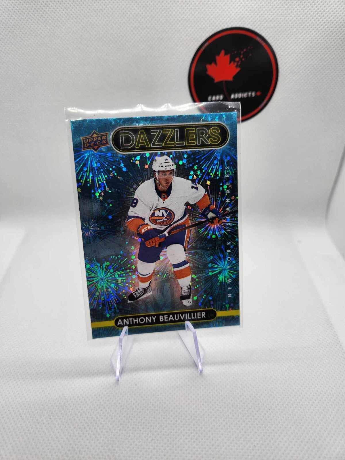 2021-22 Upper Deck Series 2 Hockey Blue Dazzlers Anthony Beauvillier Islanders