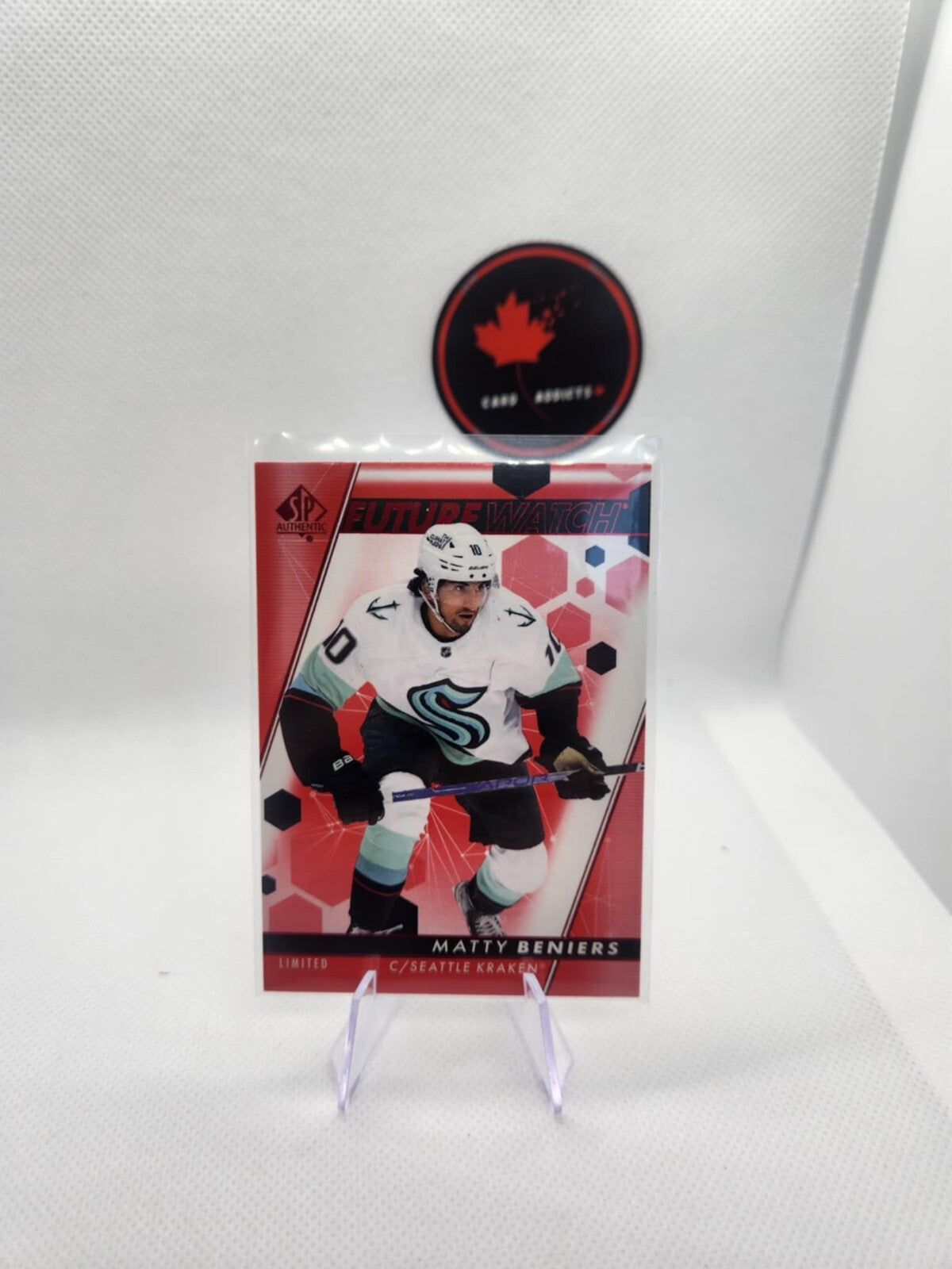 2022-23 SP AUTHENTIC MATTY BENIERS FUTURE WATCH LIMITED RED ROOKIE CARD #103