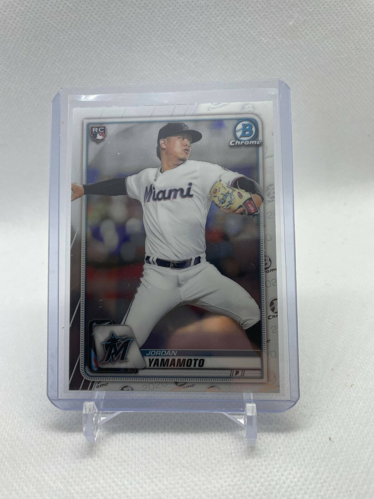 2020 Bowman Chrome Jordan Yamamoto Rookie Card Miami Marlins