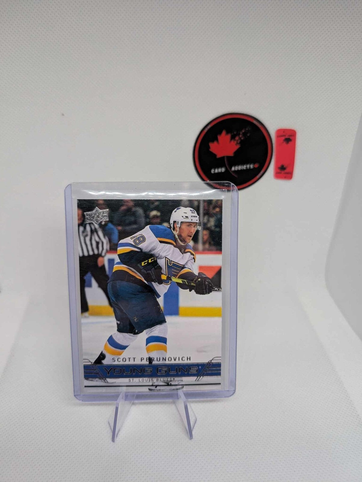 2021-22 Upper Deck Extended T-87 SCOTT PERUNOVICH Young Guns Retro RC StL Blues