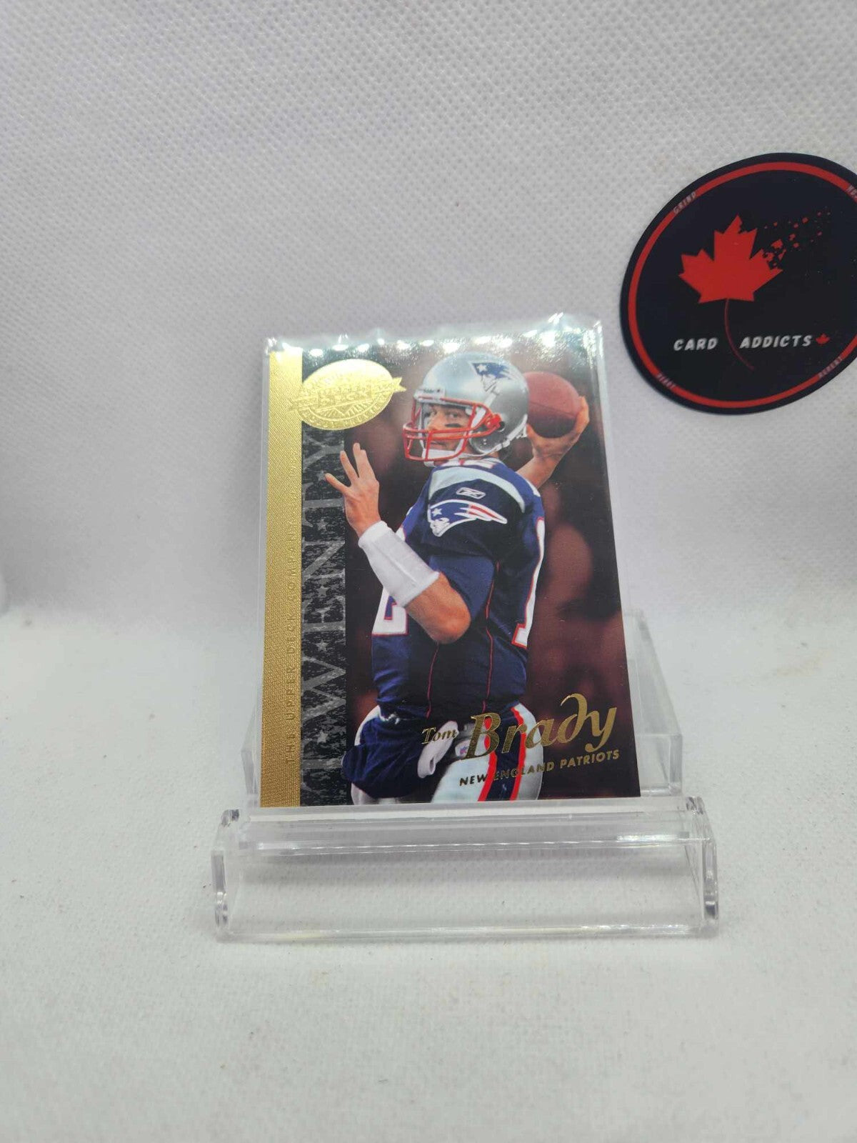 TOM BRADY GOLD FOIL UPPER DECK 20th ANNIVERSARY COMMEMORATIVE CARD