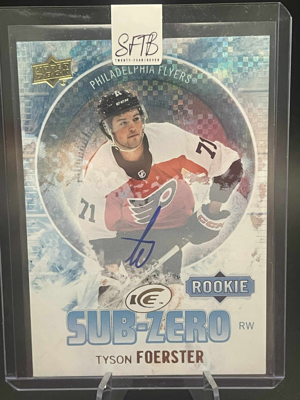 2023-24 Upper Deck ICE Tyson Foerster Flyers Sub-Zero Rookie Auto