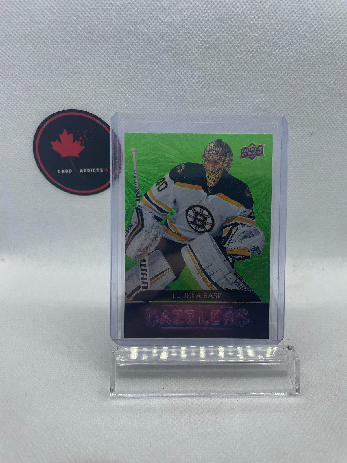 Tuukka Rask - Green Dazzlers Upper Deck UD - 2020-21